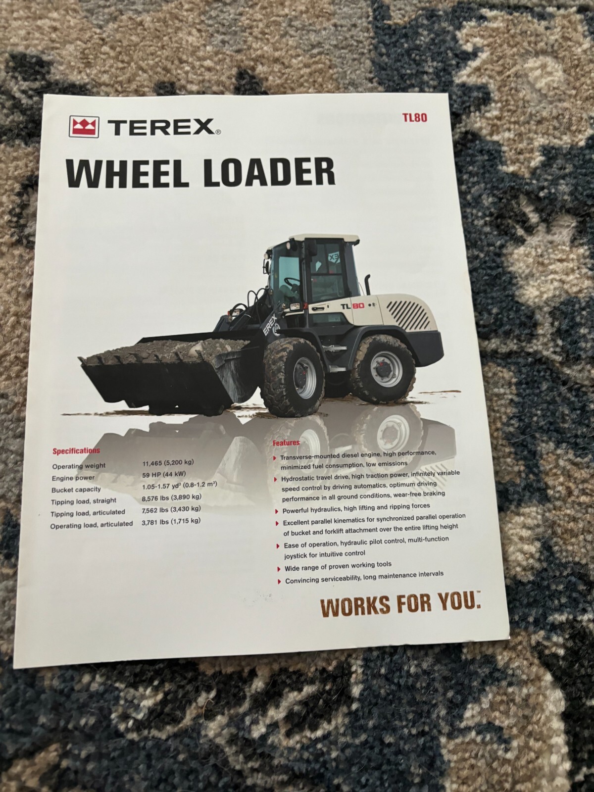 Terex TL80 Wheel Loader Brochure FCCA24