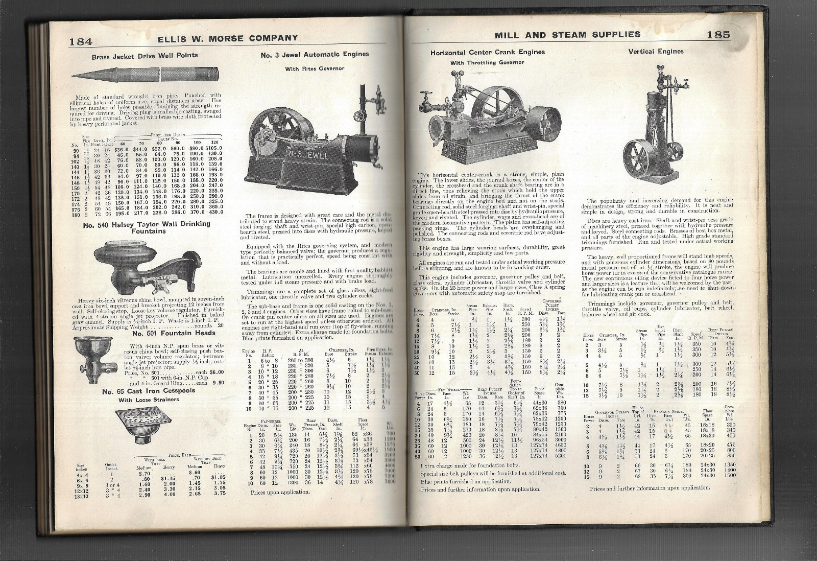 Vintage hc Binghamton NY Catalog ELLIS W. MORSE CO. MILL & STEAM SUPPLIES #25