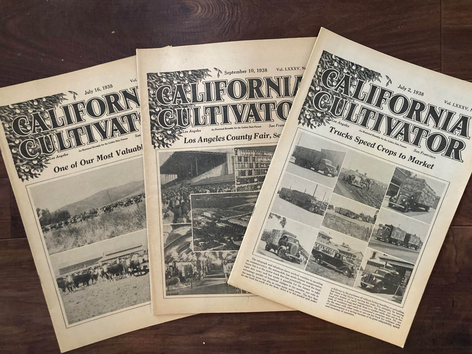 California Cultivator Agricultural Newspaper 1938 Biweekly Lot of 18 VHTF