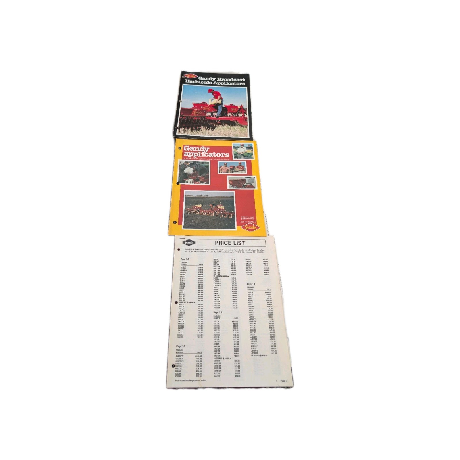 Gandy Company Catalog And 13 Farm Attachment Implement Advertisement Brochures
