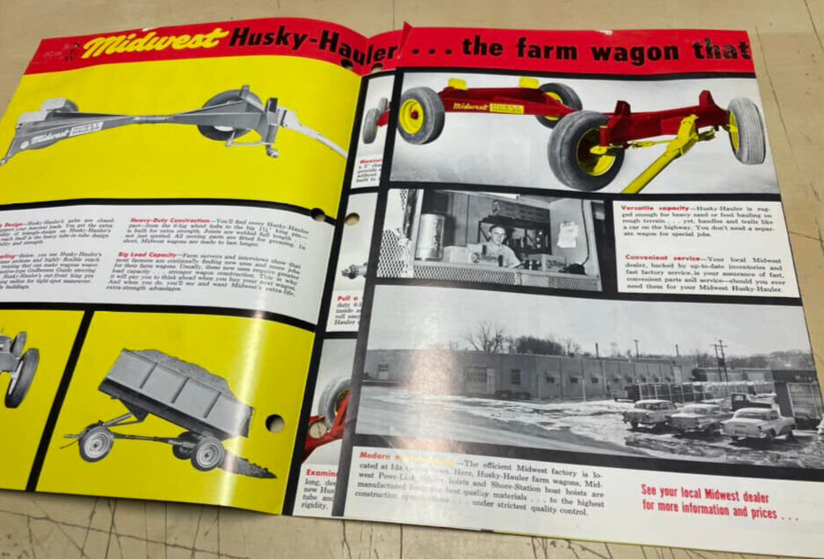 Vtg Midwest Farm Wagons Barge Boxes Dultmeier Mfg Brochure Price List Bundle
