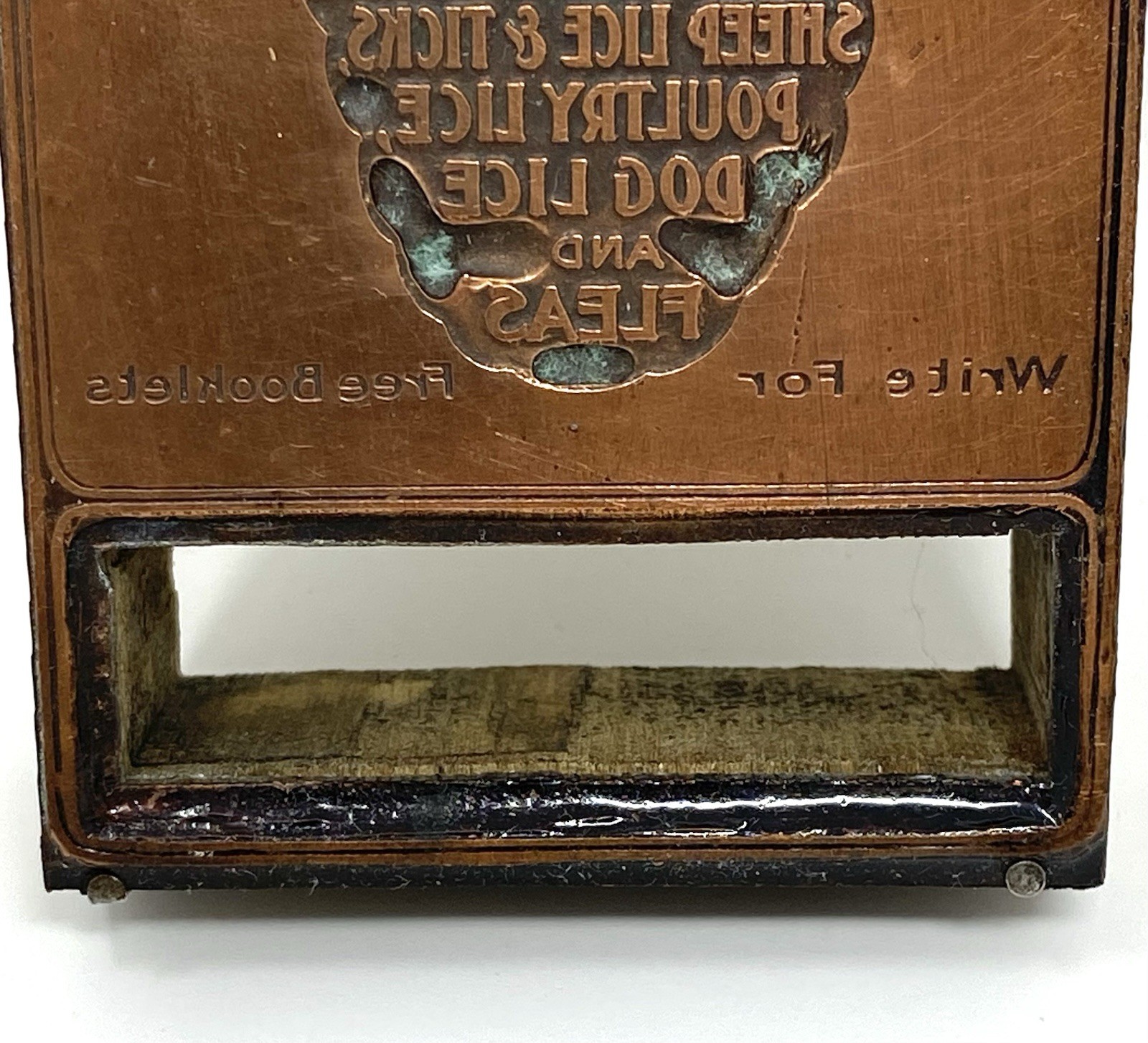 Kreso Dip No.1 Advertising Print Block With Copper Plate Vintage