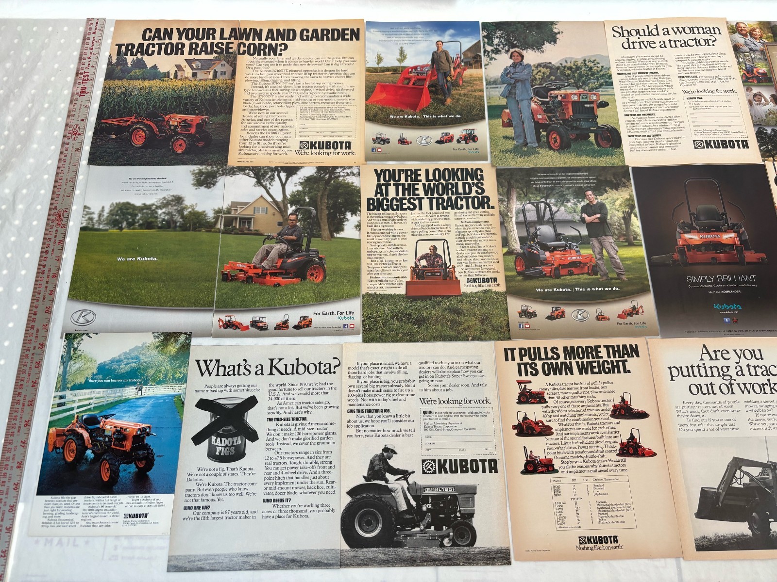 Kubota Equipment 27 Magazine Print Ads 1977 – 2016 Collection