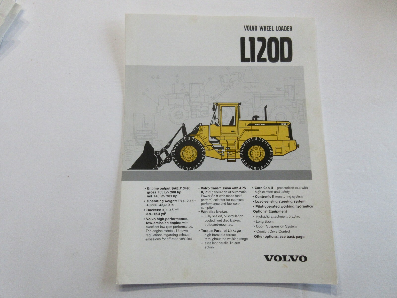 Volvo L120D Wheel Loader Brochure