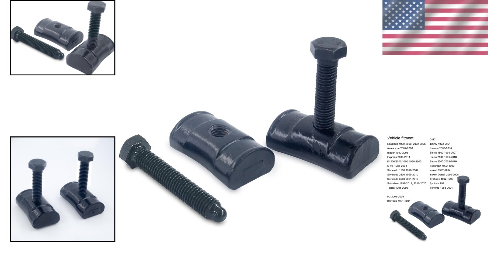 Torsion Bar Adjustment Blocks & Bolts for Chevy SUV & Trucks – Full Thread Set