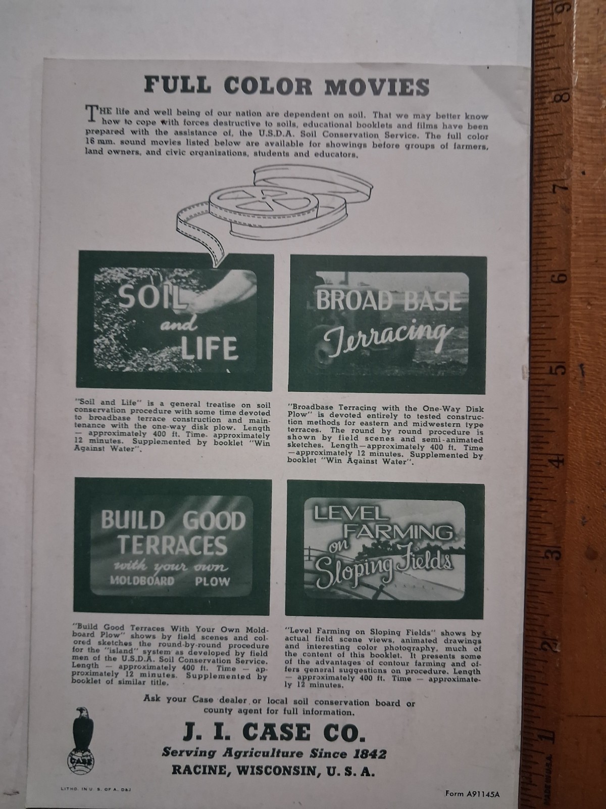 1930s-40s Case Co RACINE WI LEVEL FARMING SLOPING FIELDS Brochure AGRICULTURE