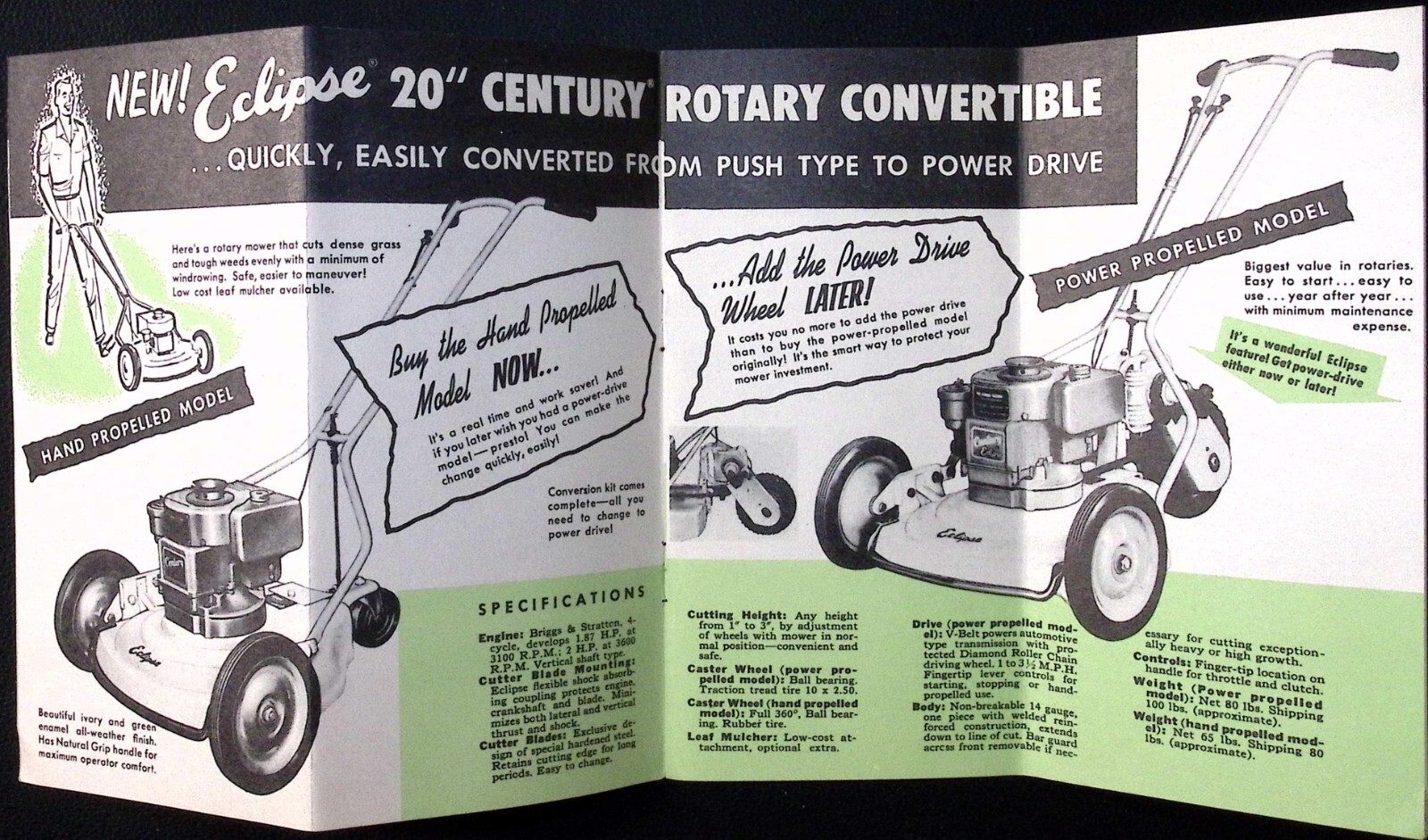 c1950s Easy is the Word for Eclipse Lawn Mower Brochure Buffalo-Eclipse Corp