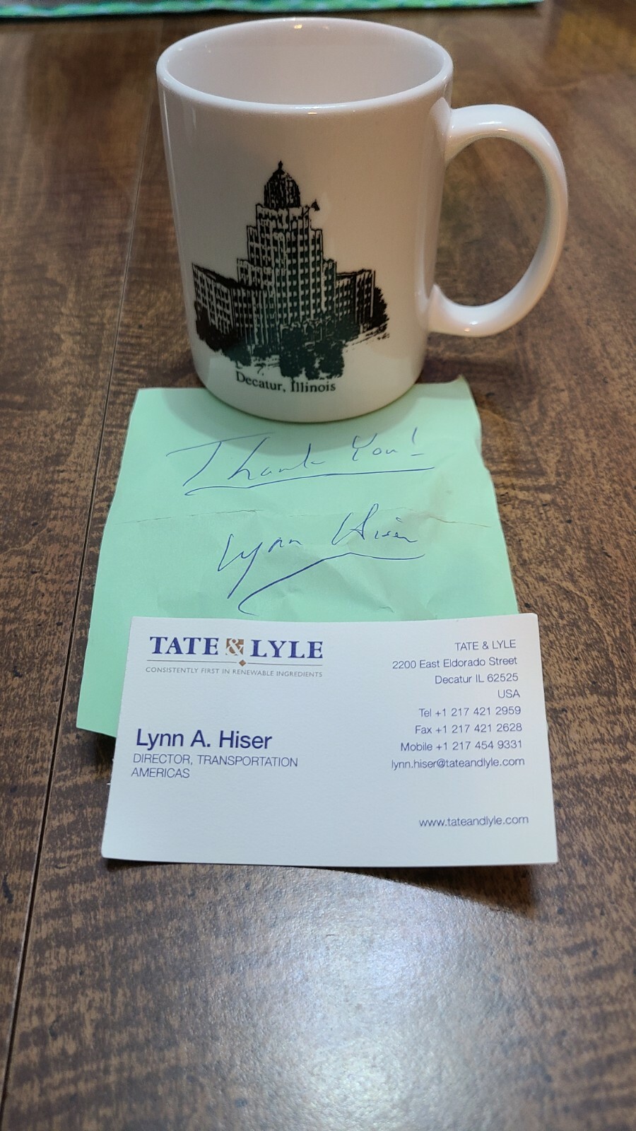 A.E. STALEY Manuf. Co. TATE & LYLE Coffee Mug Cup- 80s or 90s?- Decatur Illinois