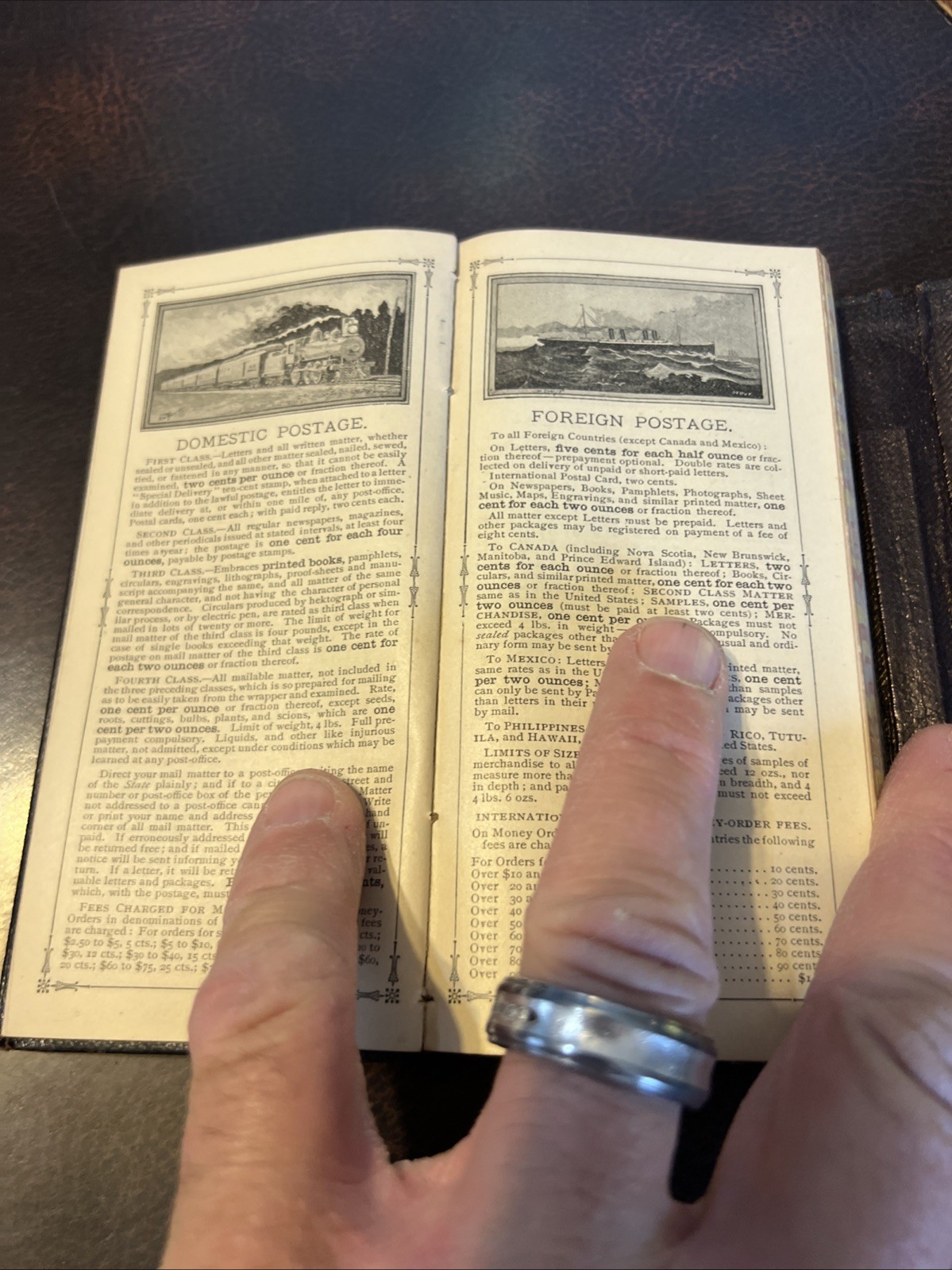Rare 1906 Excelsior Diary Leather Bound Memo Farmers Almanac Booklet