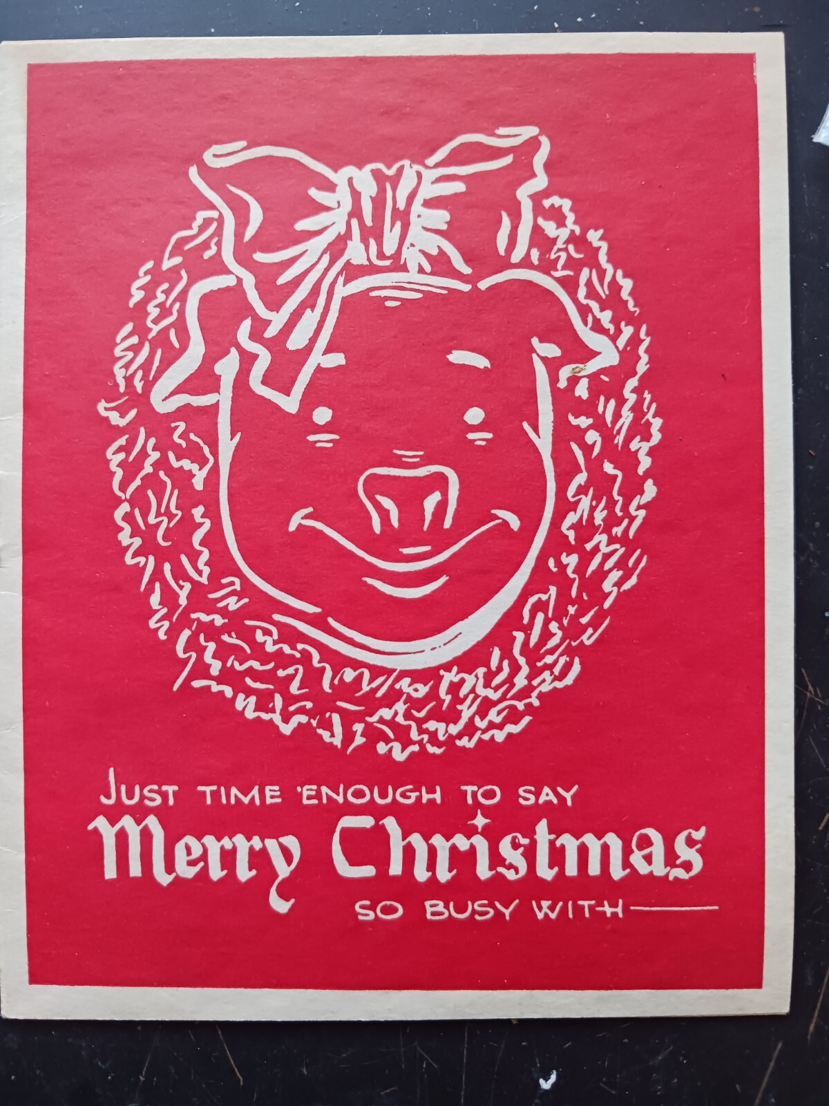 VINTAGE Christmas Card/ Booklet POLAND-CHINA World Staff