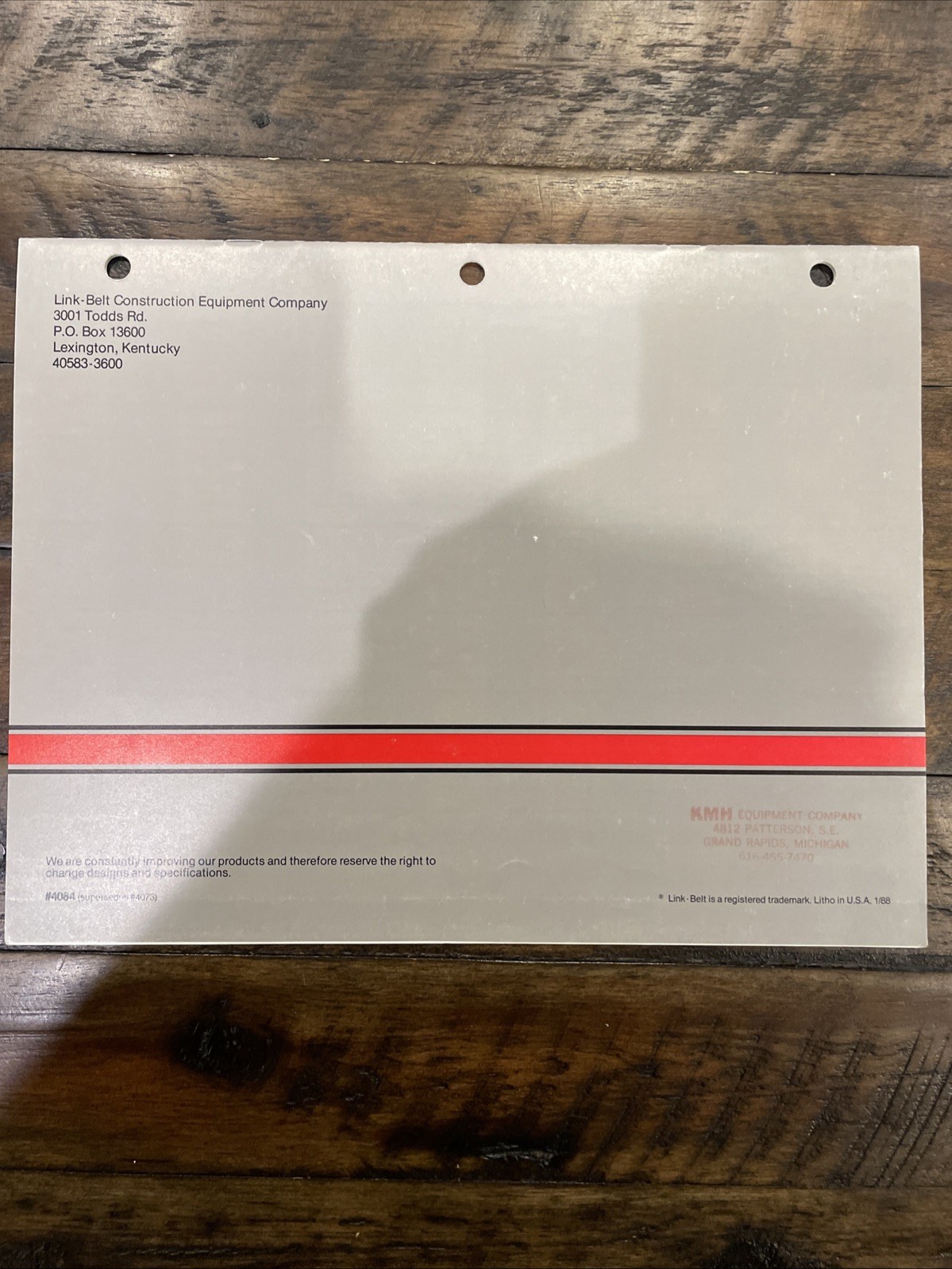 Link-Belt Product Line Brochure 1988 – Excavators And Cranes