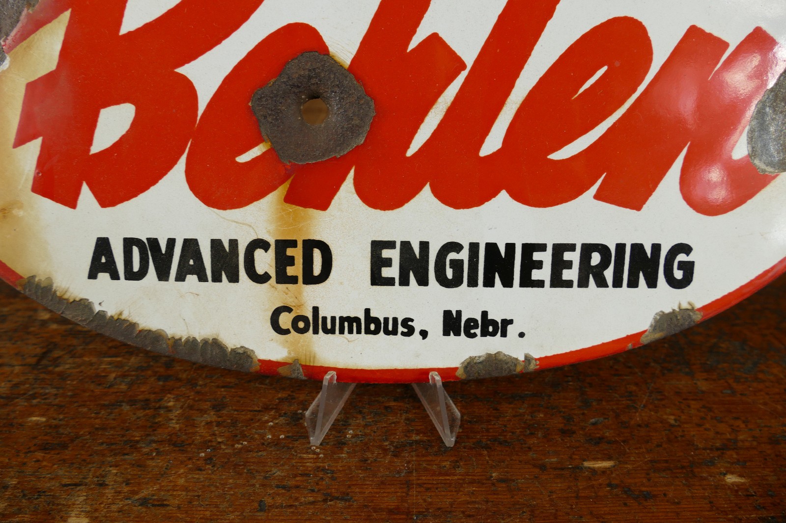 VTG 1930s Behlen Manufacturing Grain Bin Porcelain Sign Agriculture Columbus, NE