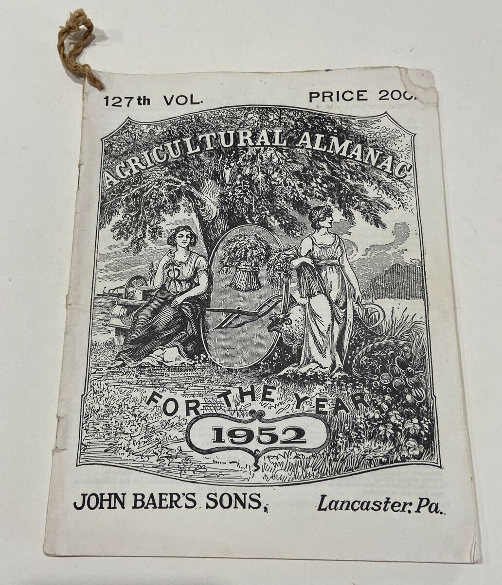 John Baer&rsquo;s Sons Almanacs 1954, 1953, 1952, 1951, & 1950 Almanacs – Lot of 5x