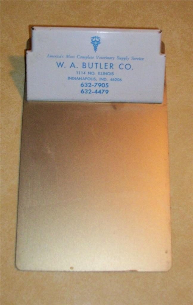 VTG VET SUPPLY BUTLER INDIANAPOLIS INDIANA + ARAB INK ARABIAN HORSE TRADING CARD