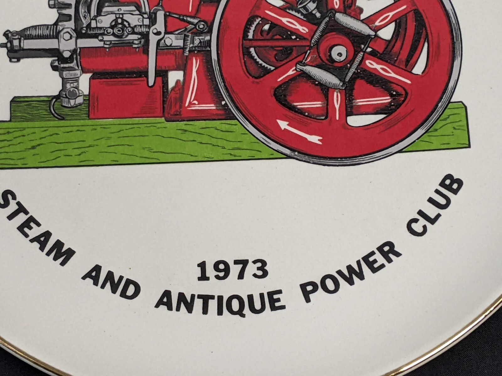 Vintage Hocking Valley Steam & Antique Power Club Plate 1973