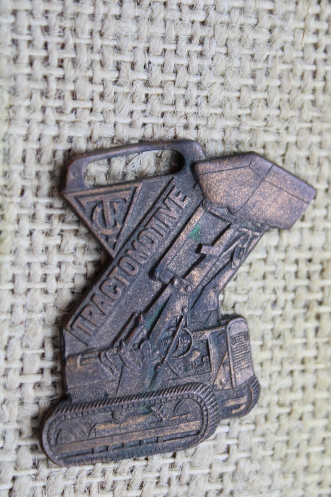 1930s era TRACTOMOTIVE TRACTOR BULLDOZER Old Original Watch Fob