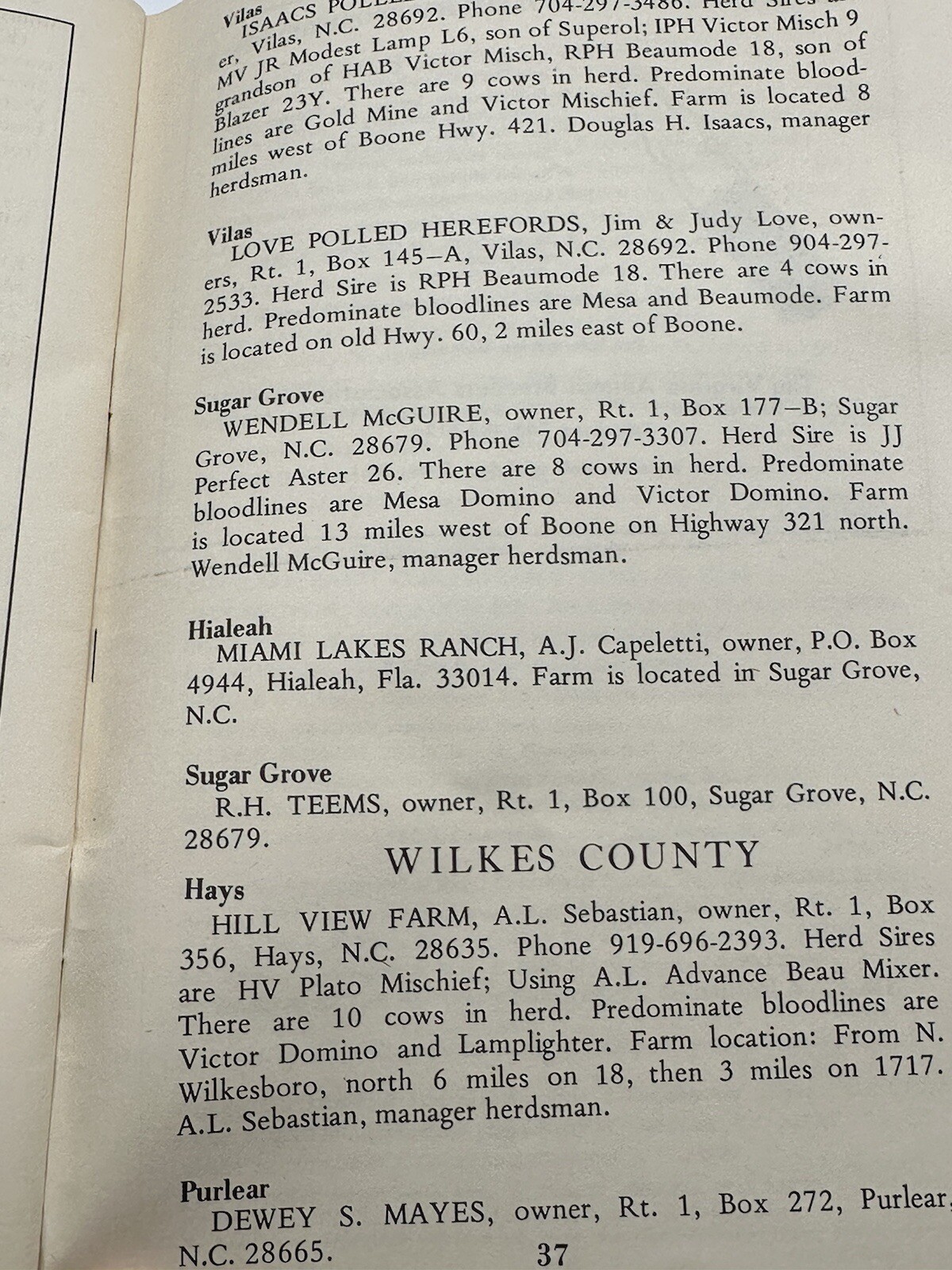 NC Breeder’s Directory Polled Hereford Association Cattle Catalog North Carolina