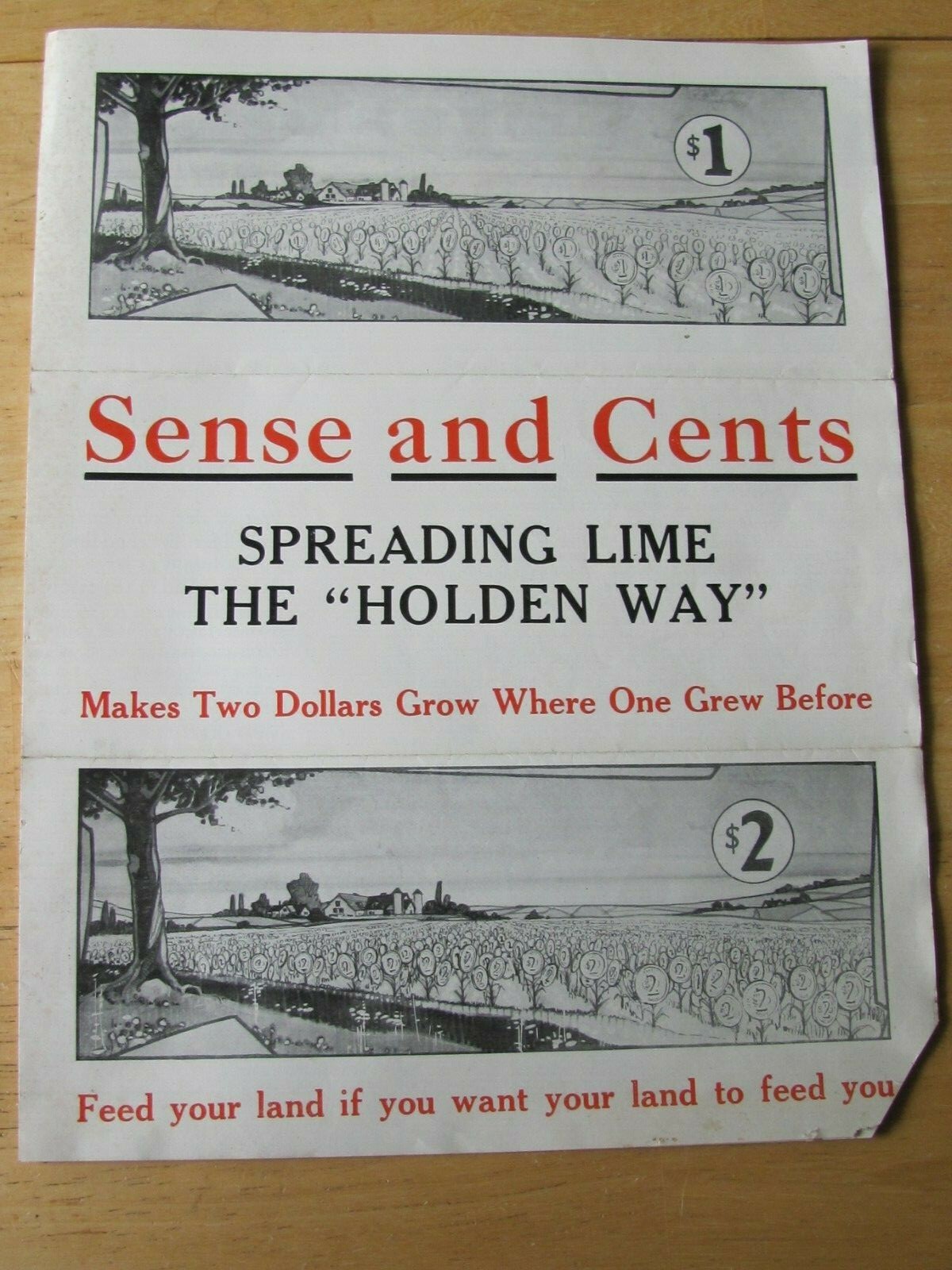 1910&rsquo;s BROCHURE HOLDEN CO PEORIA IL FARM LIME FERTILIZER SPREADER LUTHY & CO