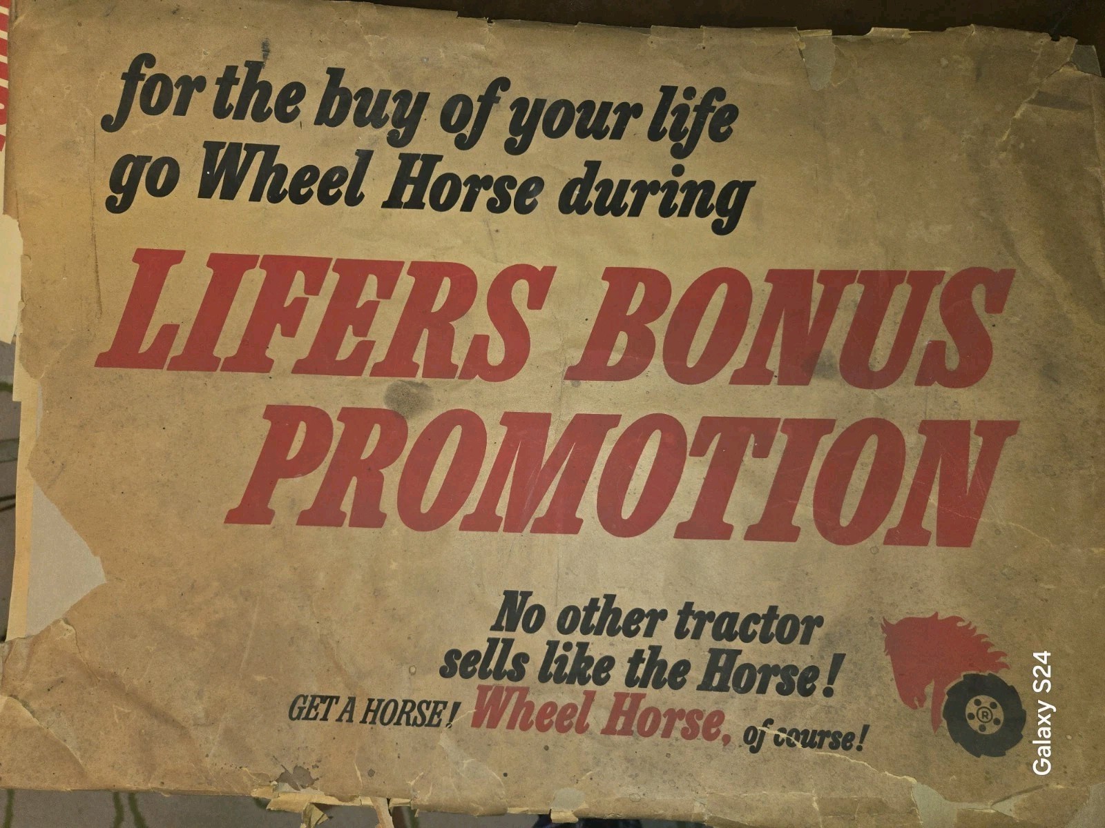 RARE LOT OF WHEEL HORSE POSTERS NOS WITH SOME AGE RELATED WEAR SEE ALL PICTURES!