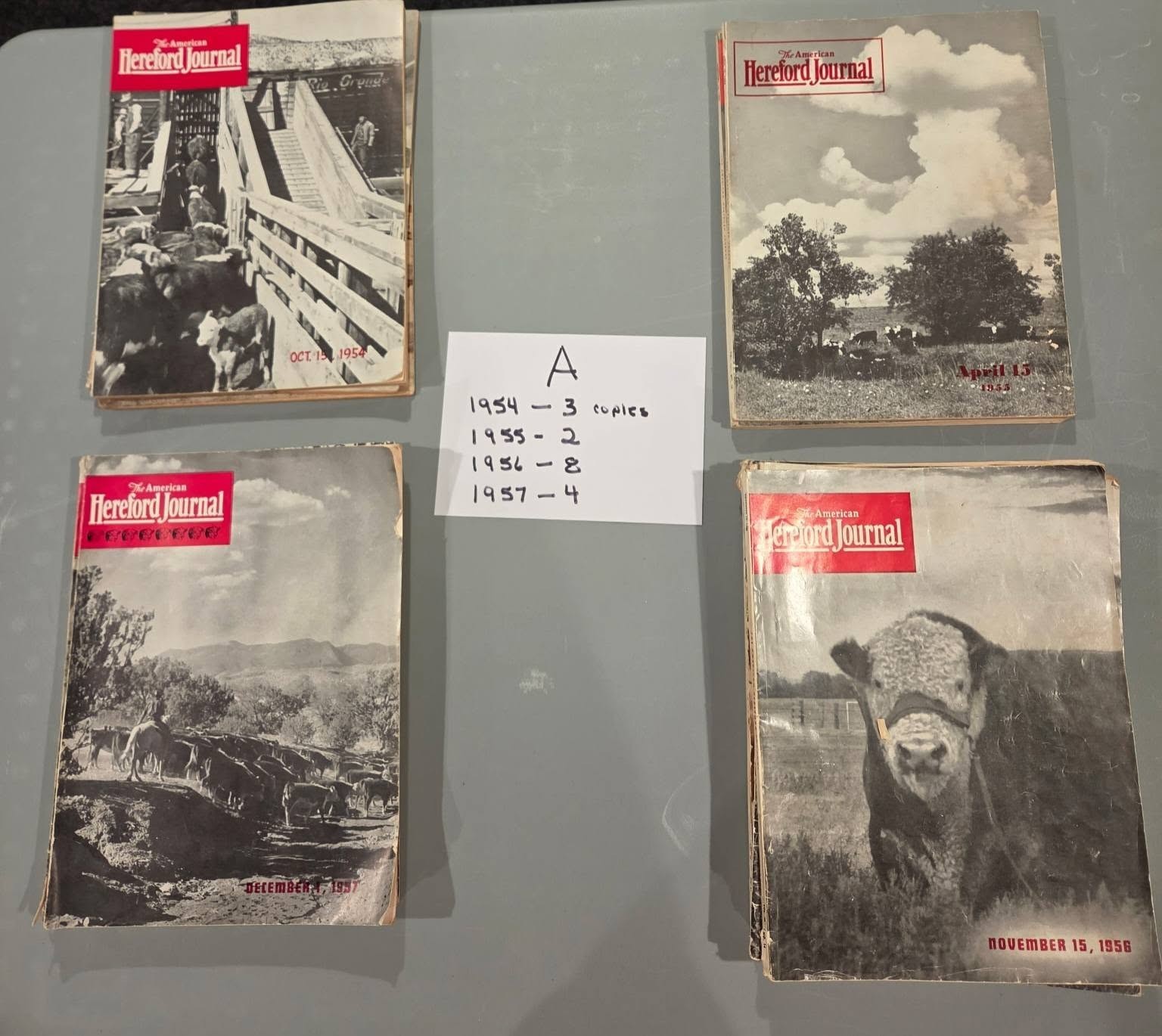 VINTAGE HEREFORD JOURNALS 1950-2001