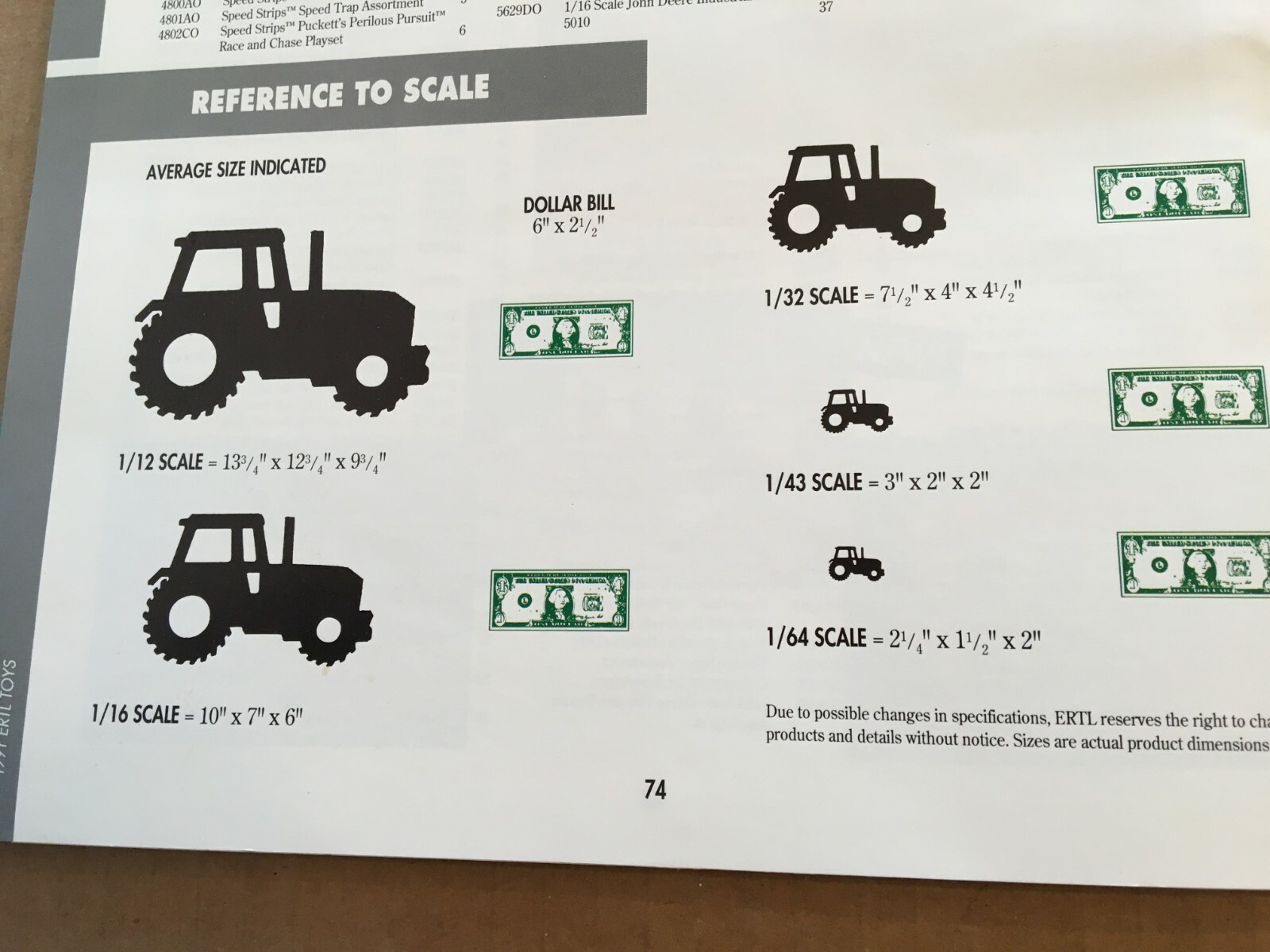 Ertl Toys Brochure 1991 (Nice)