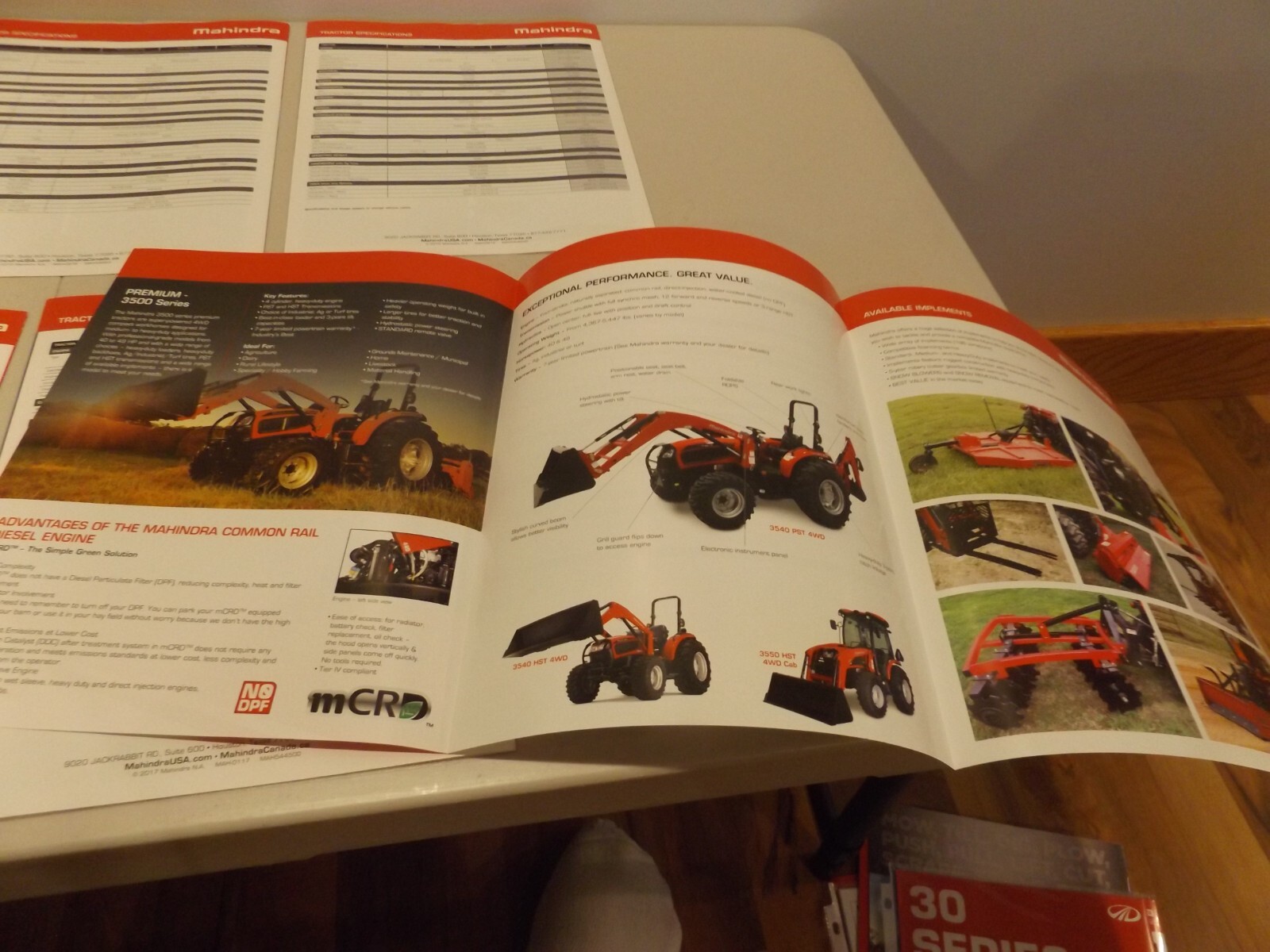 7-pc. MAHINDRA SERIES TRACTORS, 2016-2017