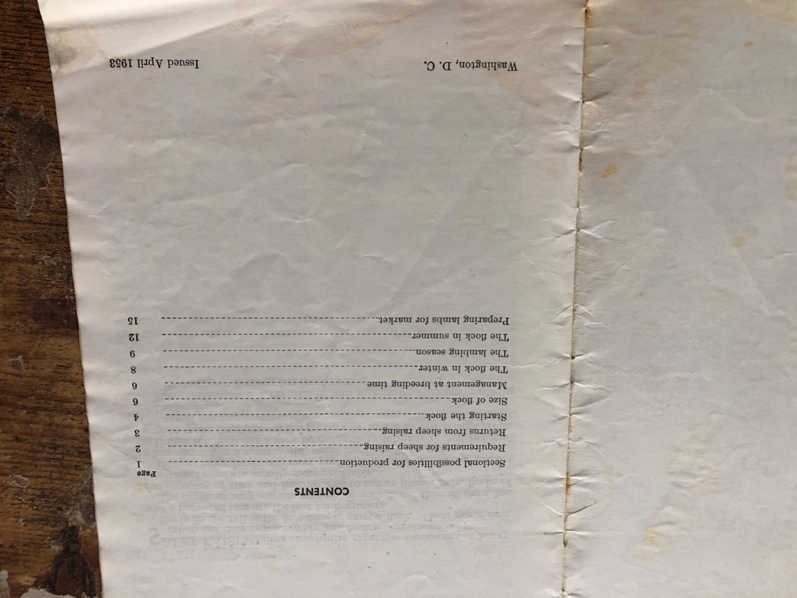 Vintage SHEEP RAISING ON FARM Farmers Bulletin 2058 US DEPT. AGRICULTURE