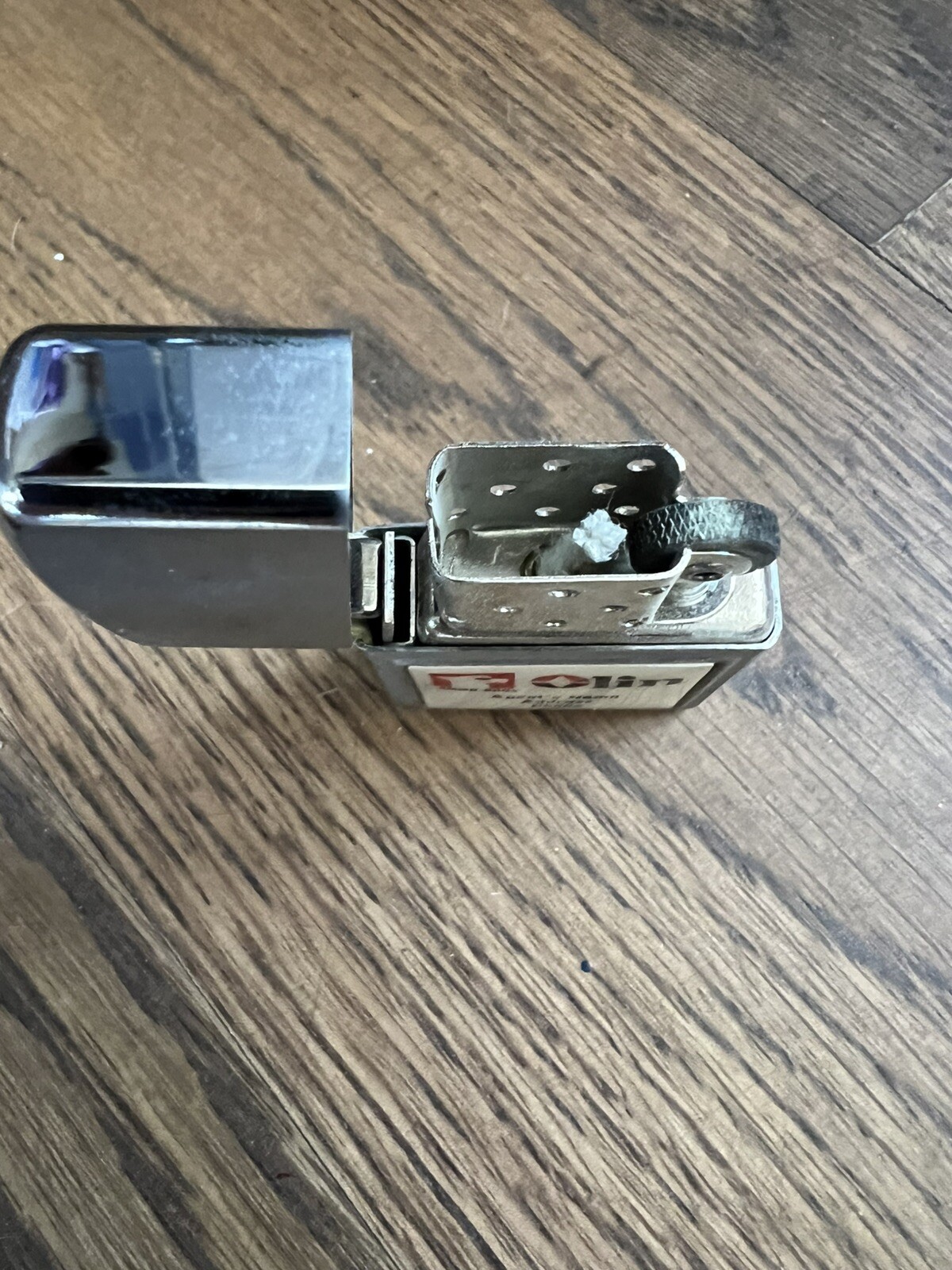 Vintage « Ammo Phos  » OLIN « Life-Liter » Cigarette LIGHTER SS