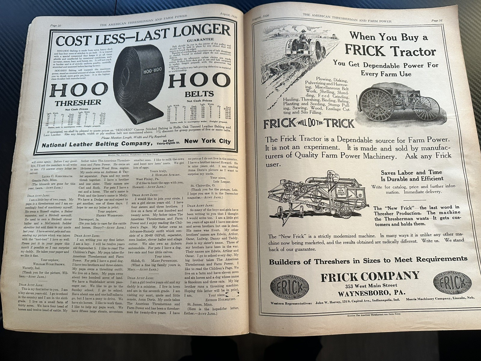 The American Thresherman and Farm Power MAGAZINE Madison, WIS 1920 Vol 23. No 4