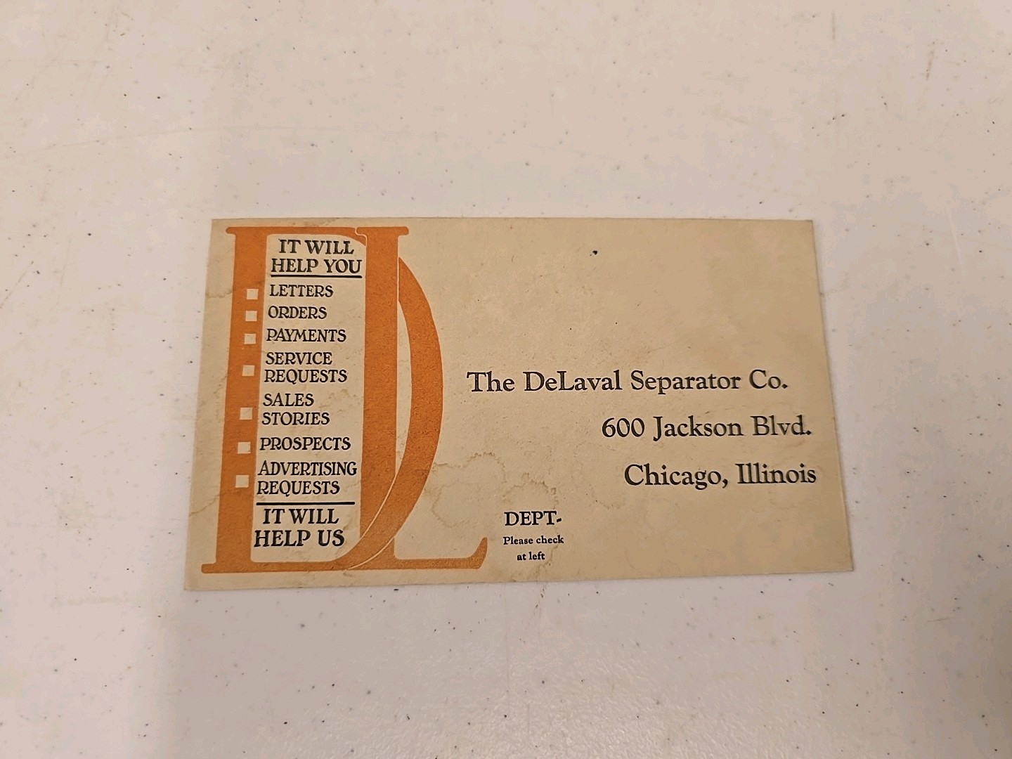 Vintage De Laval Seperator Chicago Advertising Illustrated Letter Cover Envelope
