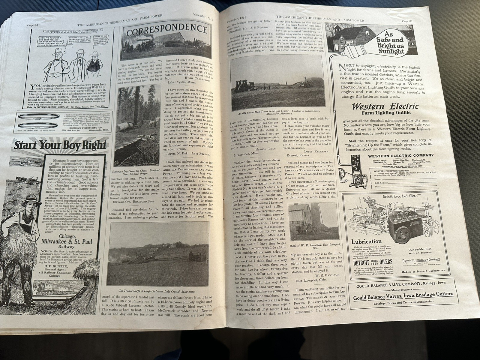 The American Thresherman and Farm Power MAGAZINE 1916 Madison, WIS Vol 19 No 7