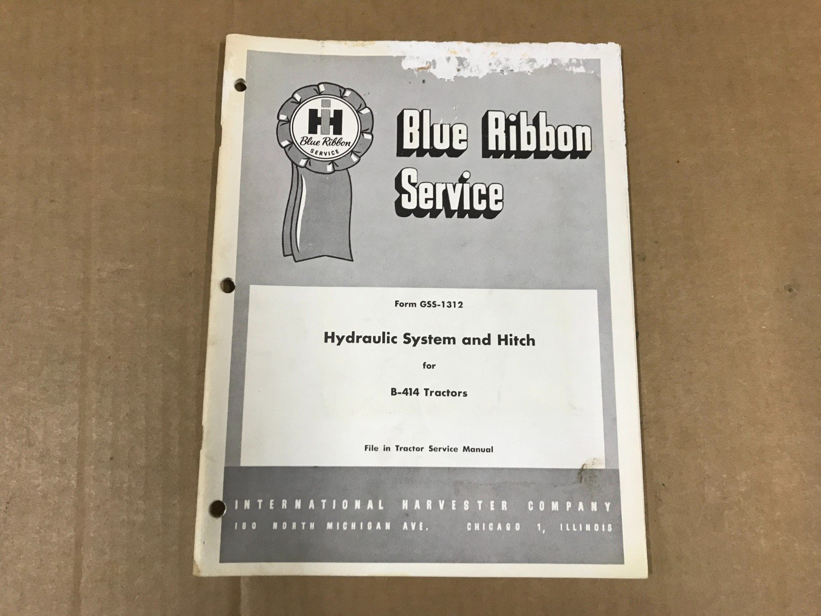 VTG Blue Ribbon Service – Hydraulic System & Hitch For B-414 Tractors