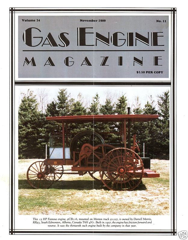 Aeromotor Windmill History, Sumter Magnetos, SD Gibson Tractor – 1989 Gas Engine