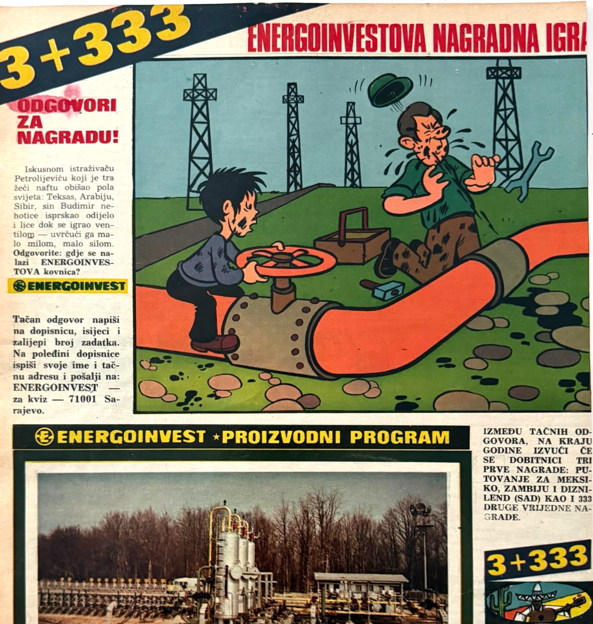 1971 Yugoslav Energoinvest Industrial Oil Advertisement Automatic Piping Vintage