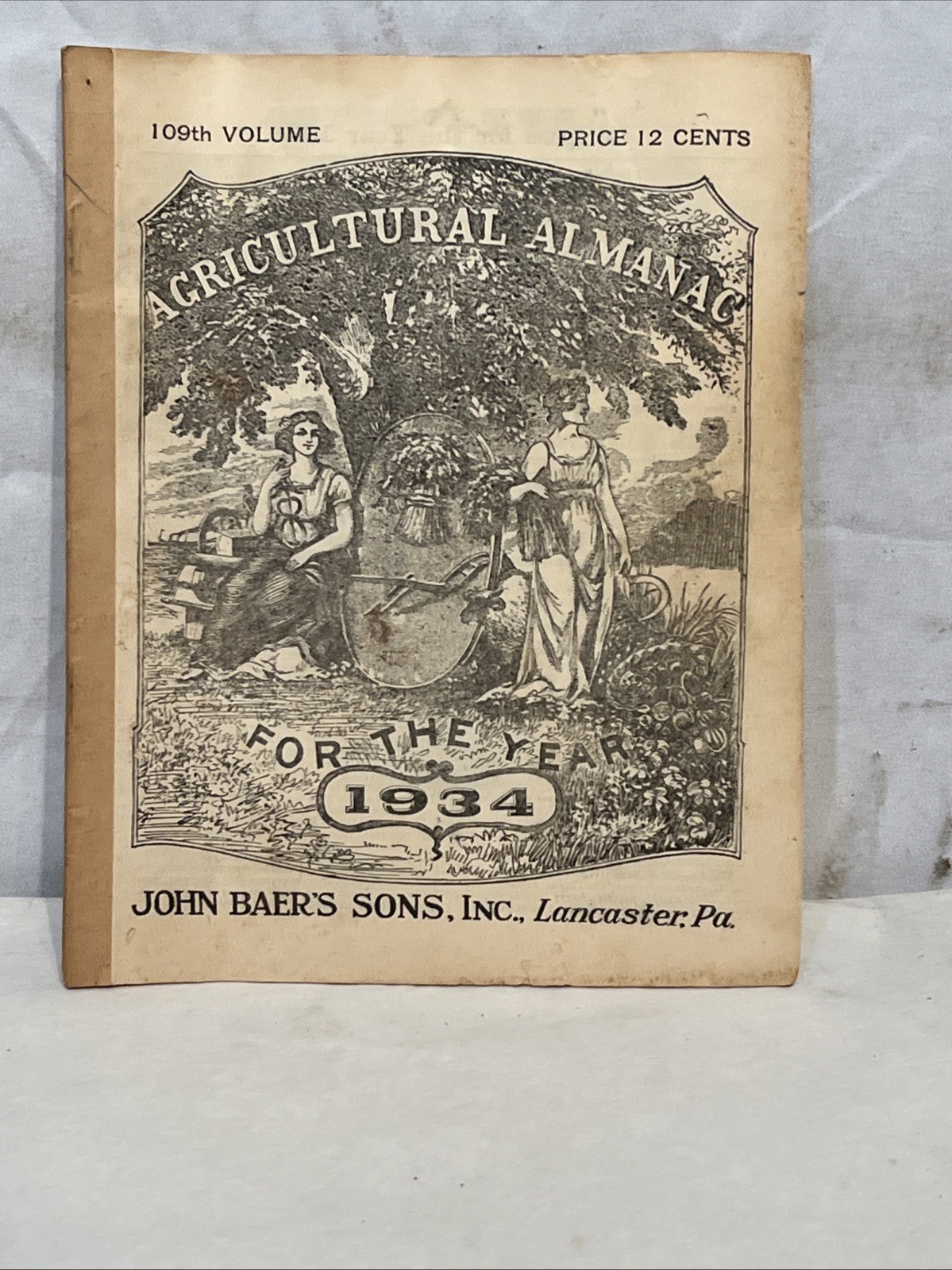 1934 Agricultural Almanac Farm Guide Vintage Farming Book