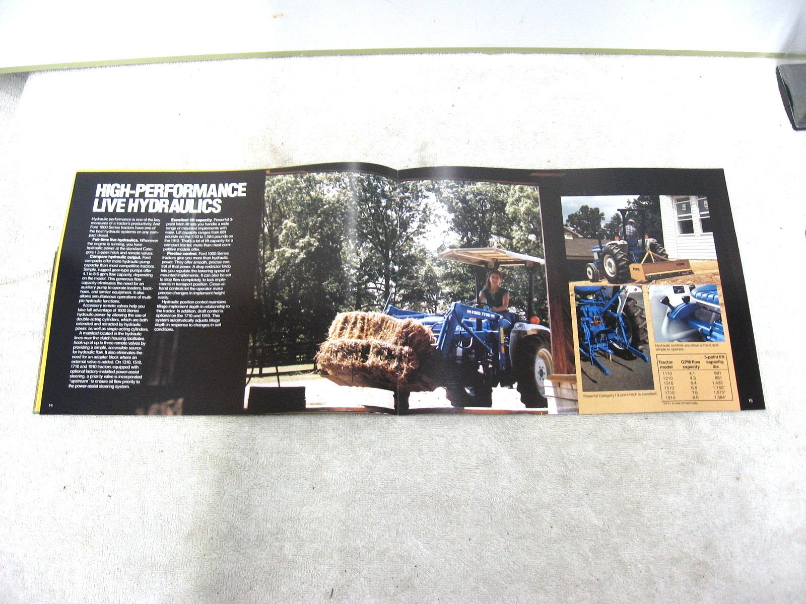 VINTAGE 1986 FORD TRACTOR BROCHURE 1000 SERIES 1110 1210 1310 1510 1710 1910