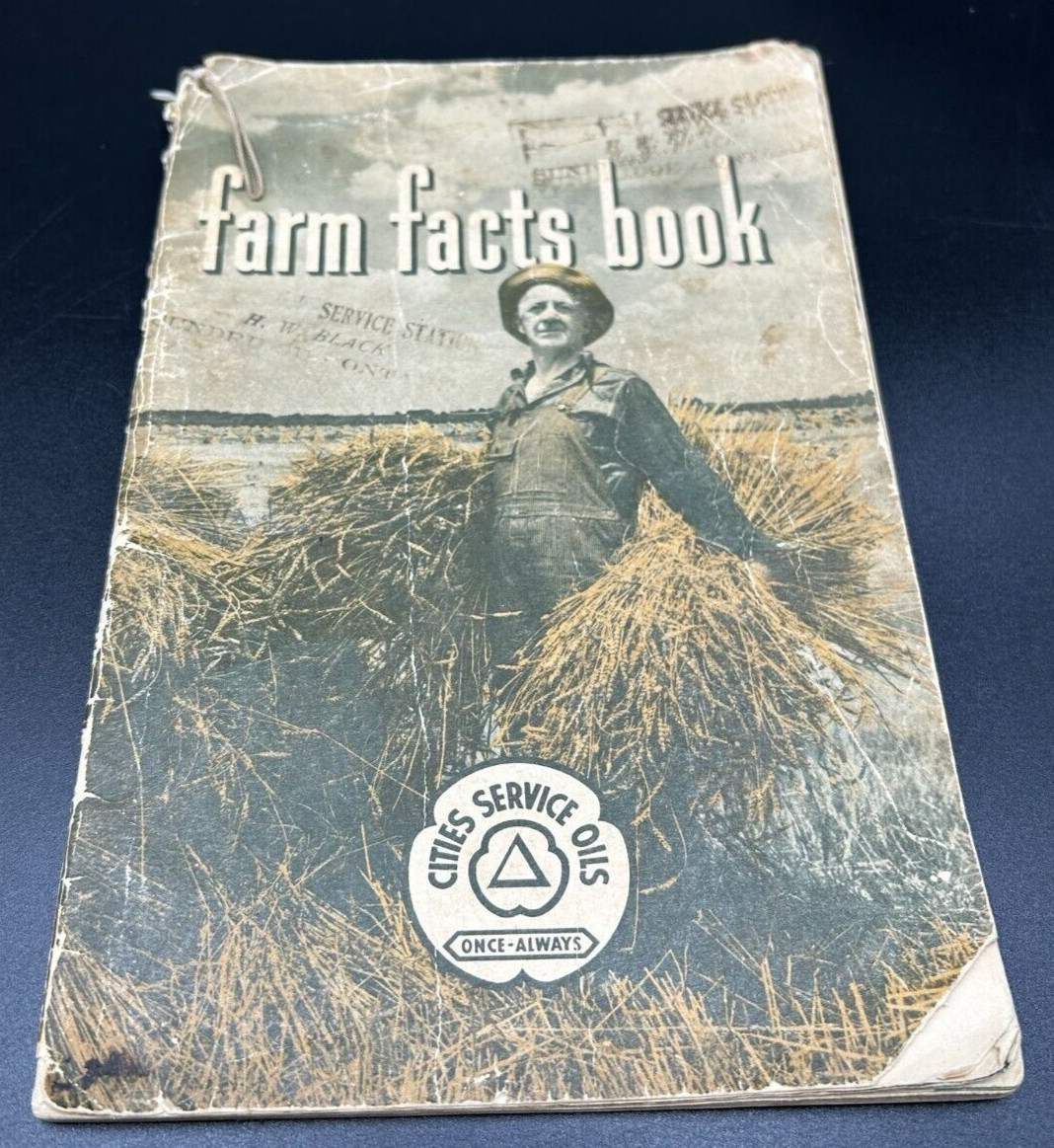 1945 Farm Facts Book-Cities Service Oils- Bonus Cheat Sheet for Measuring Cattle