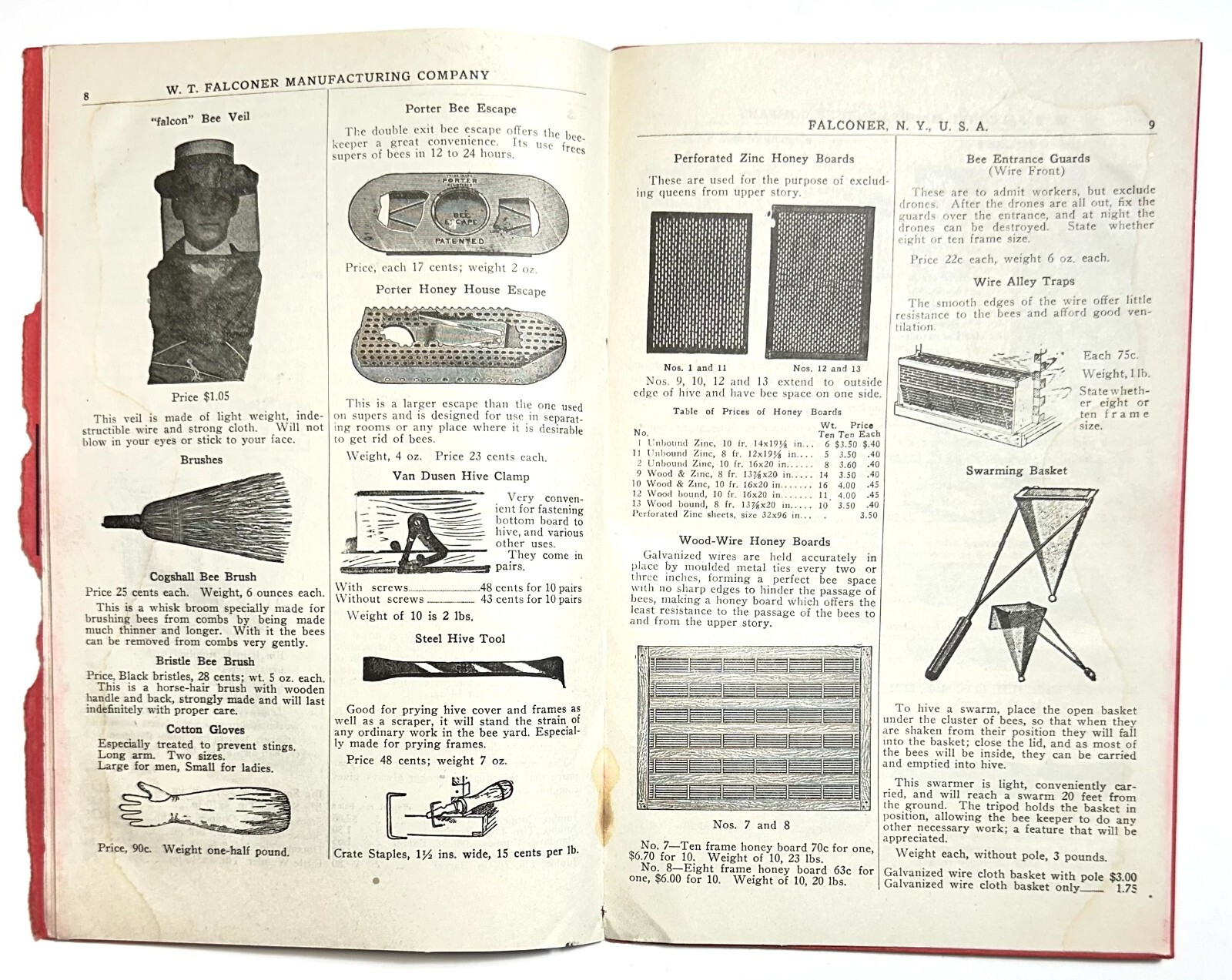 1925 Falcon Bee Supplies Falconer NY Illustrated Apiarist Supplies Catalog