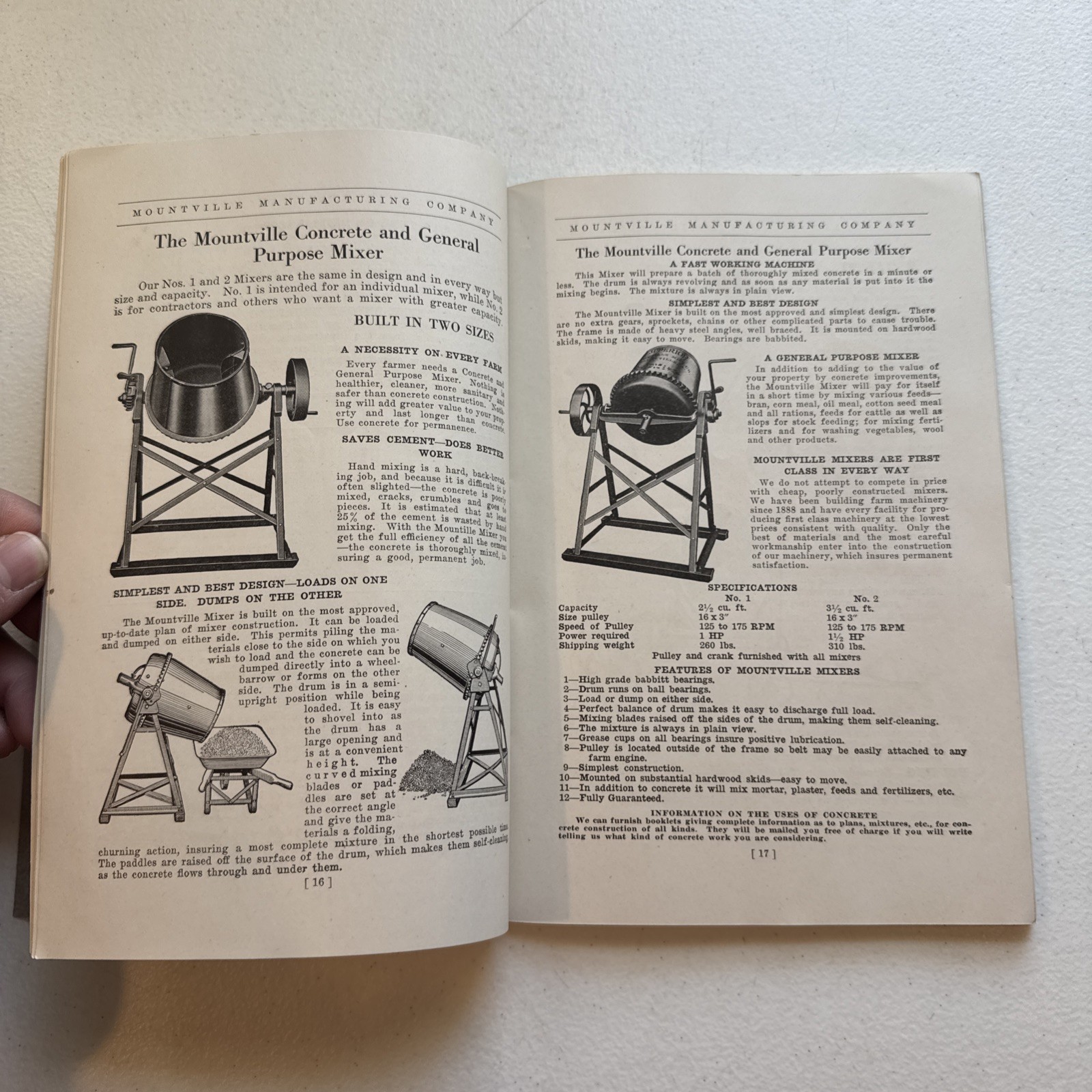 1928 Mountville Manufacturing Company Farm Machinery Catalog No. 7 Lancaster, Pa