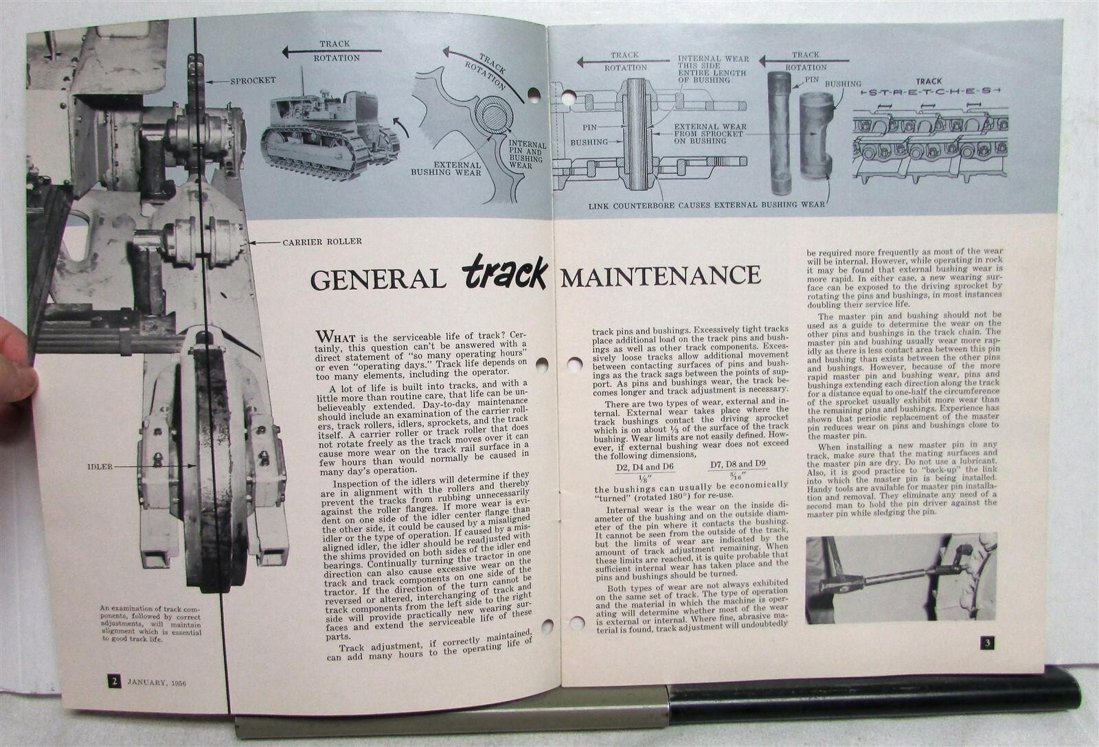1956 Caterpillar Construction Service Reporter Magazine JanuaryIssue