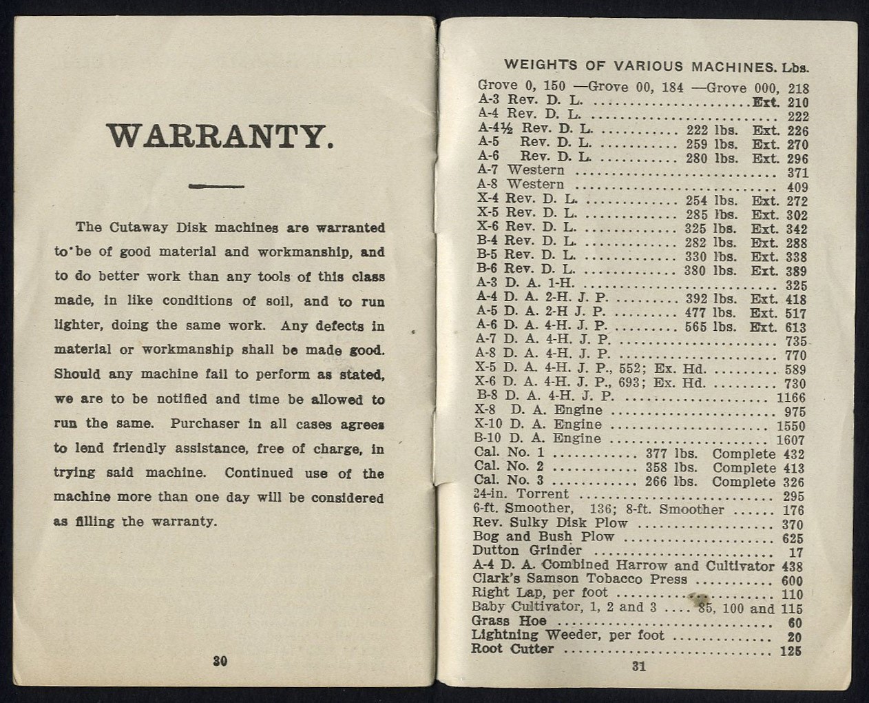 Farm Machinery CATALOG c 1900 CUTAWAY HARROW CO Higganum CT Illustrated 31 pgs