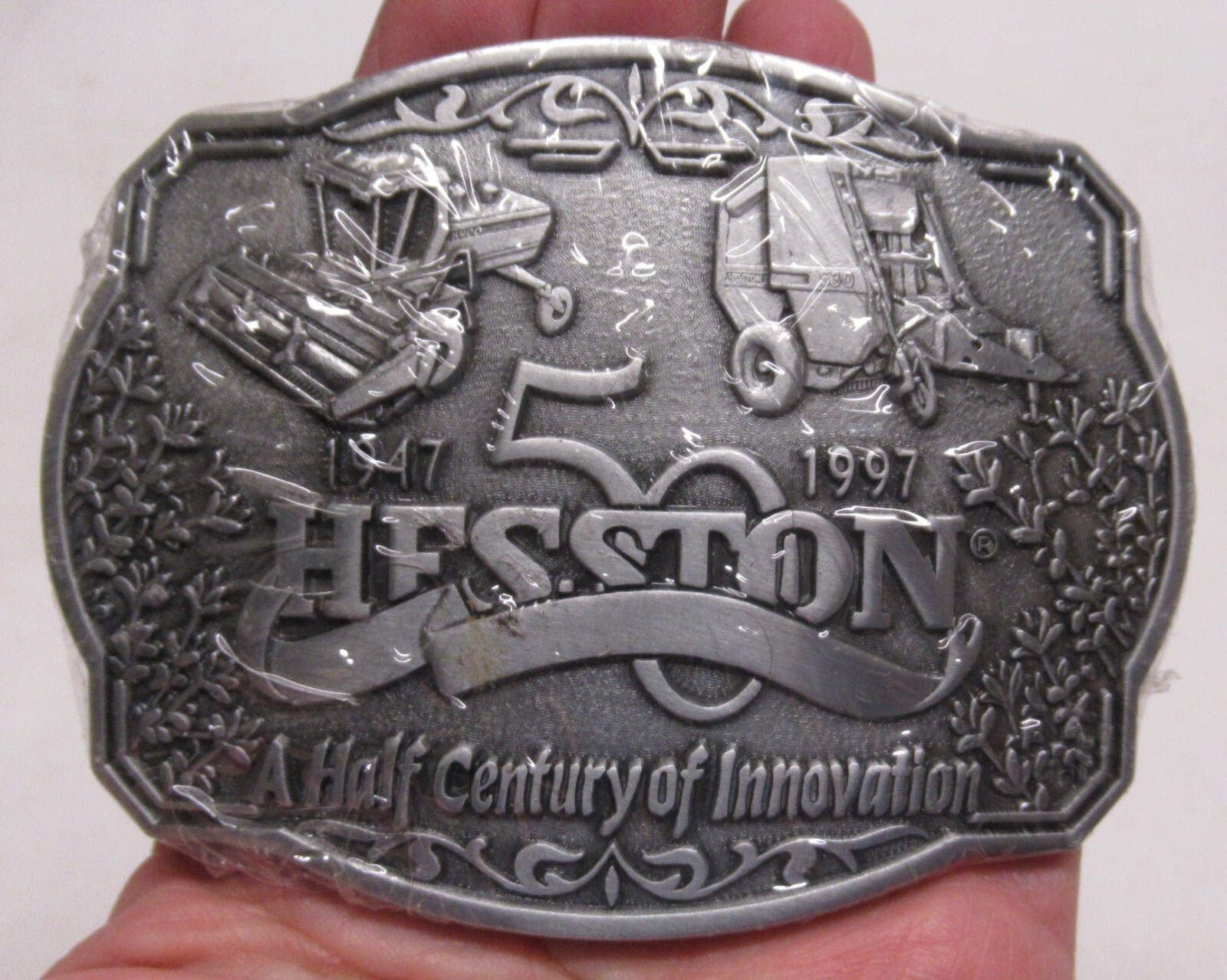 1997 HESSTON – A Half Century of Innovation – BELT BUCKLE – # 1072