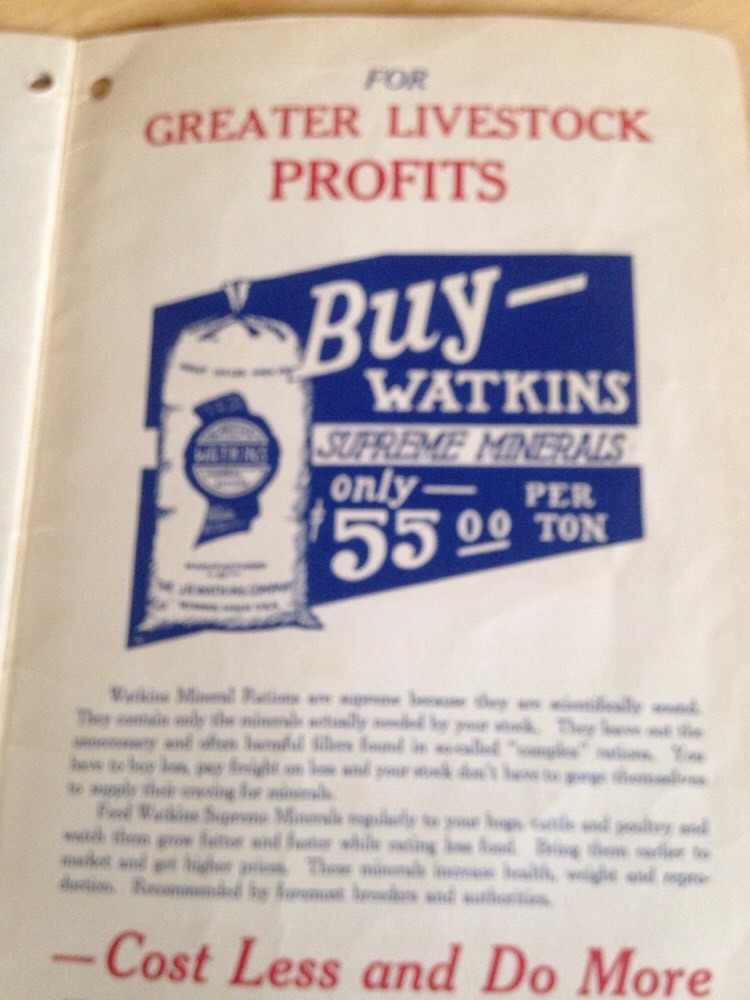 Vintage J Watkins First Aide Manual 1927 For Saving Livestock Losses
