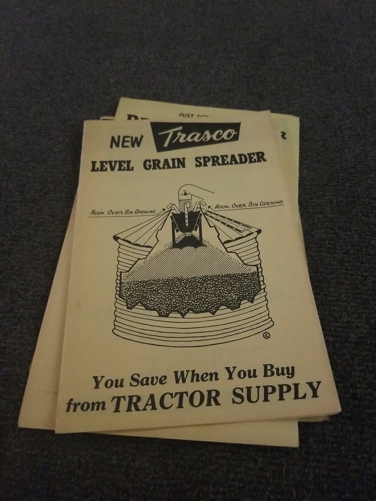 Trasco Grain Bin storage pamphlets. Lot of 4. 1950&rsquo;s 1960&rsquo;s. Tractor Supply. S1