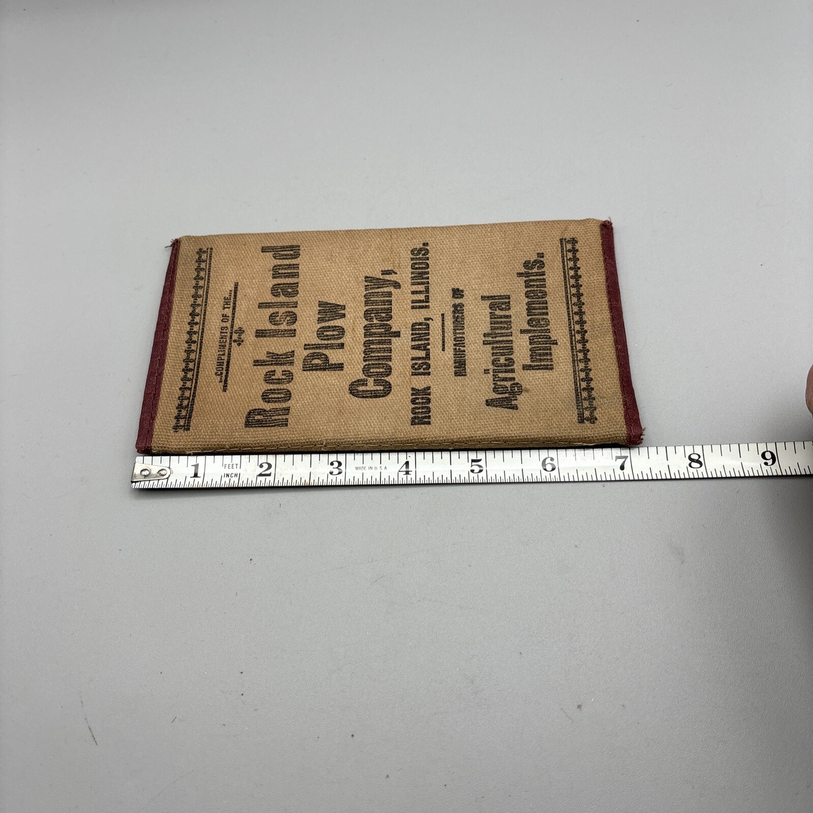 Antique Rock Island Plow Advert. Canvas Notebook & I.O.O.F Resume Schaller, IA