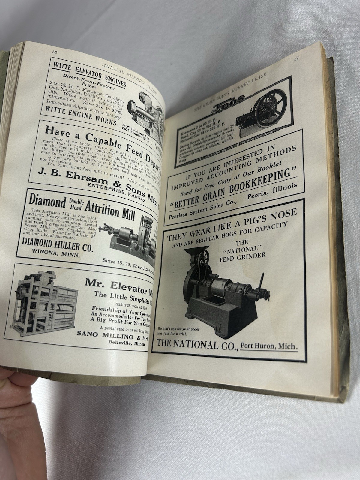 Antique 1918 Grain Mans Market Place Buyers Guide Chicago Industrial Advertising