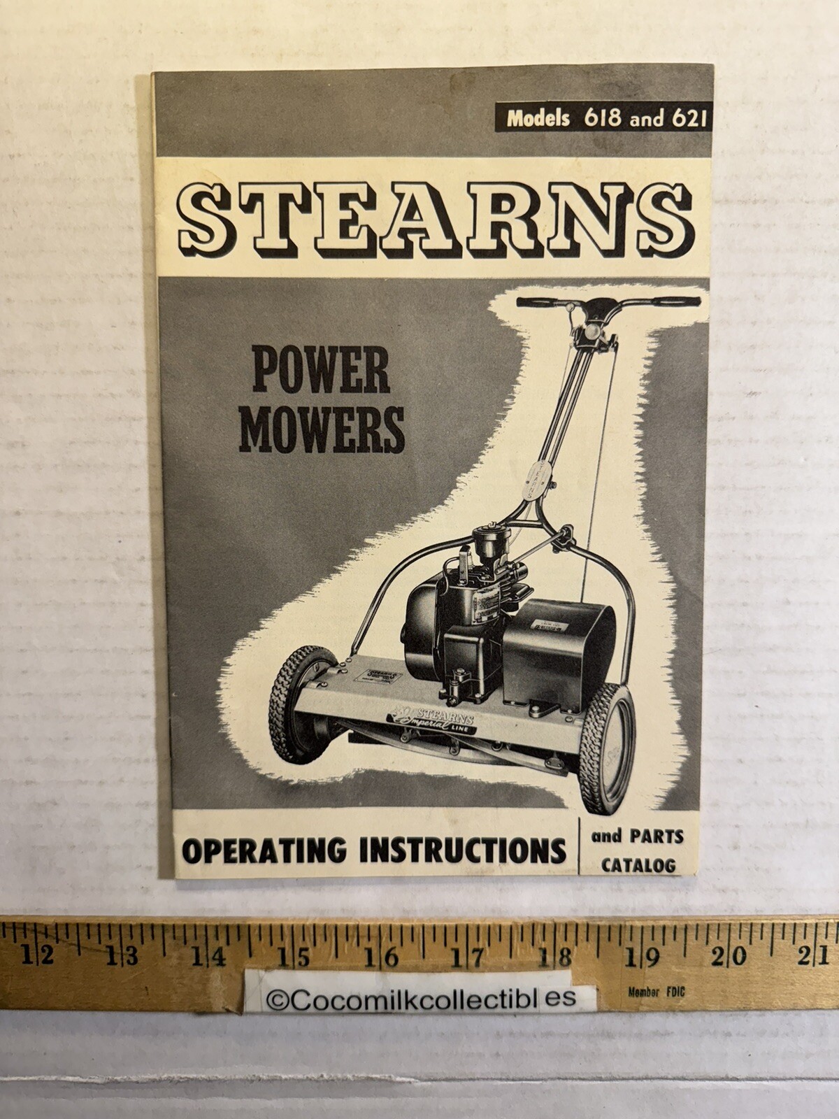 Vintage Stearns Power Mowers Models 618 & 621 Instructions & Parts Catalog