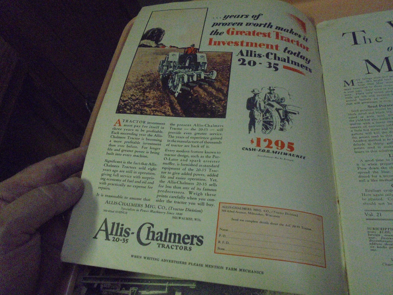 Vintage Lot of Four 1929 Farm Mechanics Magazines
