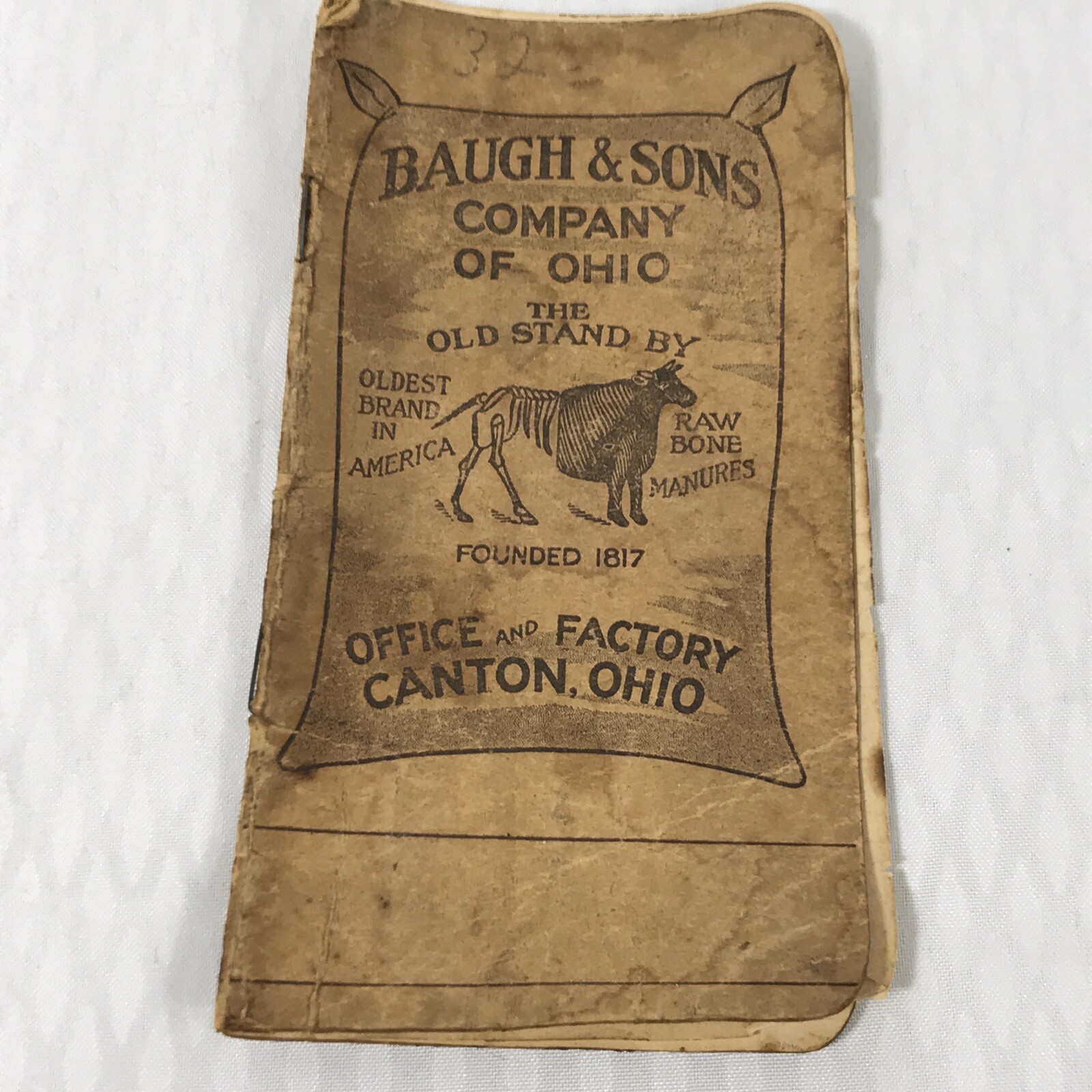 Baugh & Sons Company of Ohio Notebook Office and Factory Canton Ohio Vintage