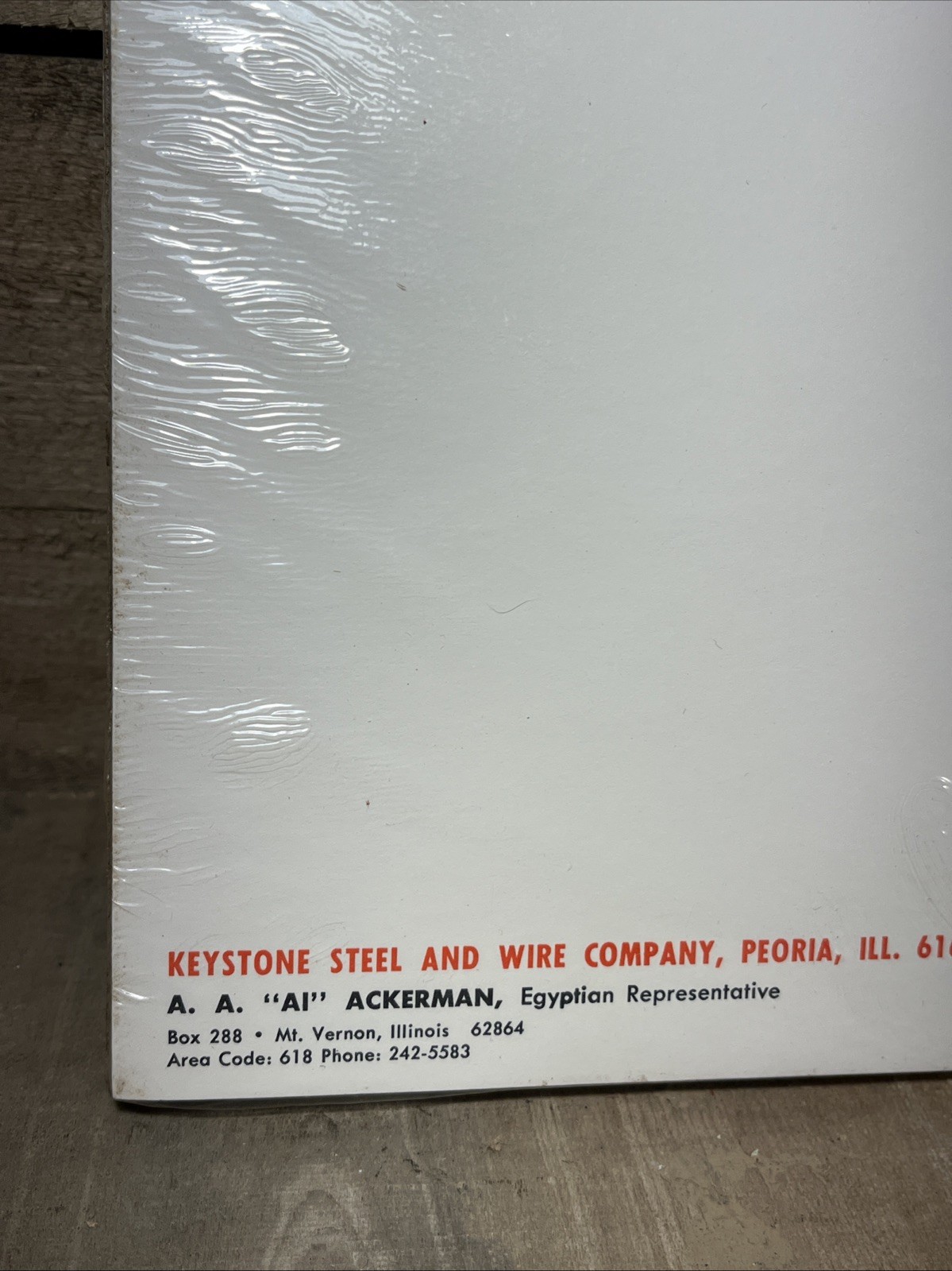 Vintage NOS Keystone Steel Wire Red Brand Fence Memo Sealed Note Pad HBQ